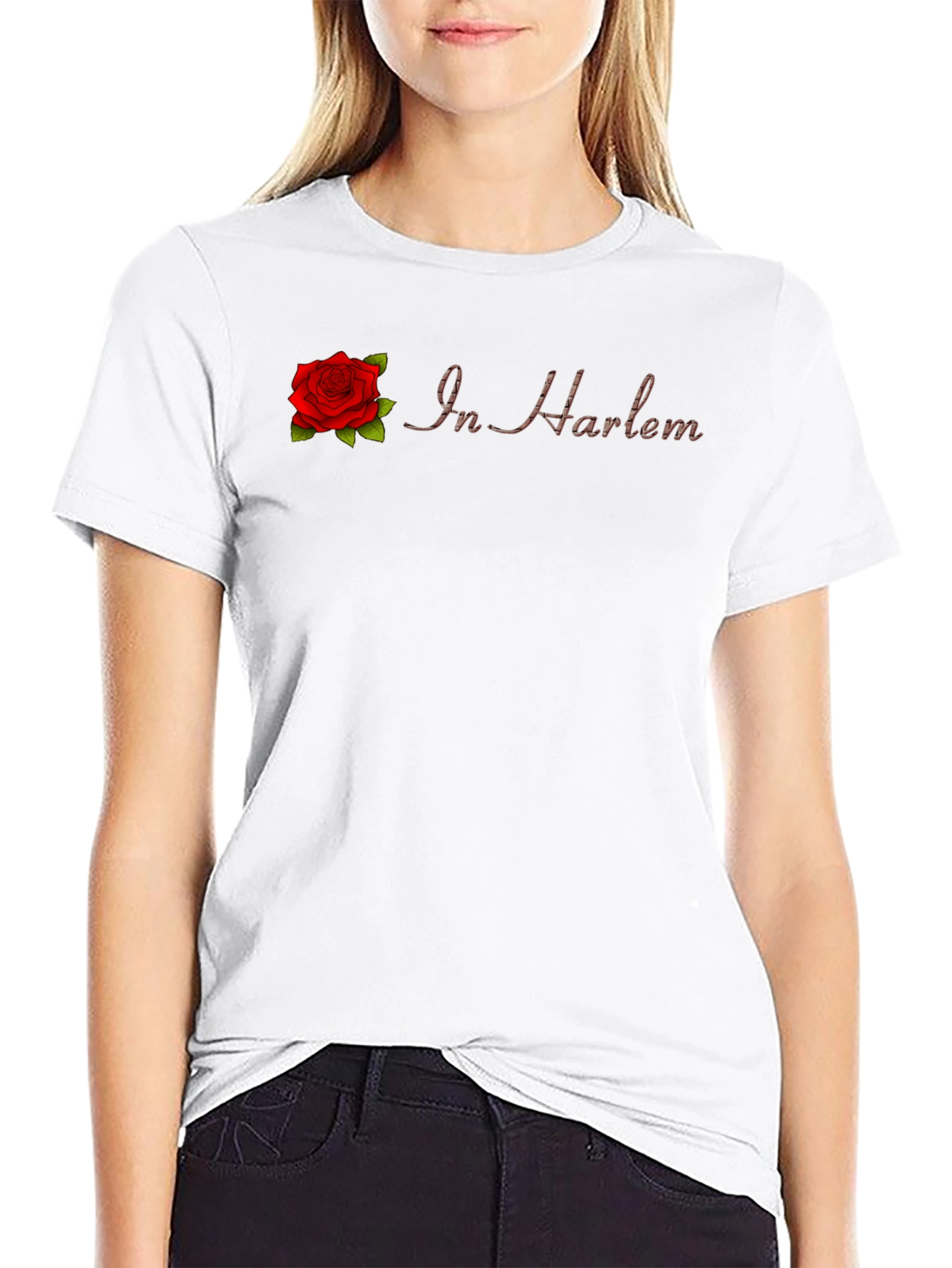 Black In Harlem Rose Graphic T-Shirt view 9