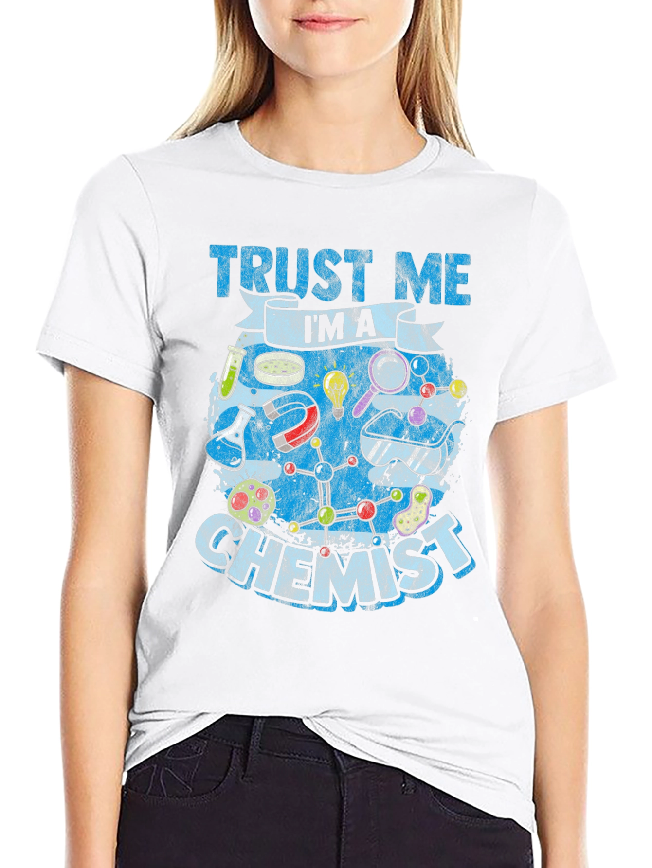 Black Trust Me I'm A Chemist T-Shirt view 9