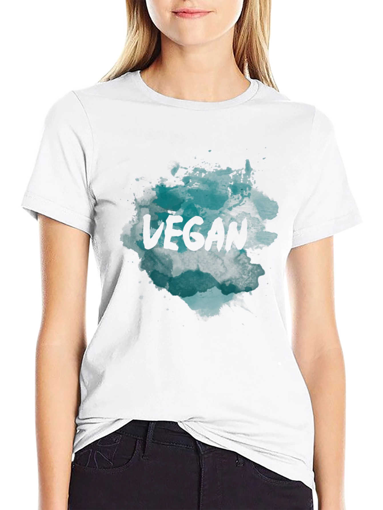 Black Vegan Graphic T-Shirt - Men's Black Tee view 9