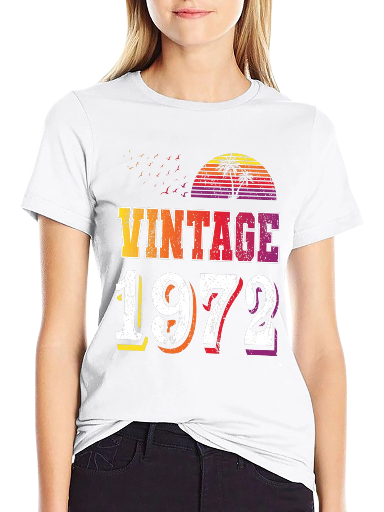 Black Vintage 1972 Graphic T-Shirt Retro Style view 9