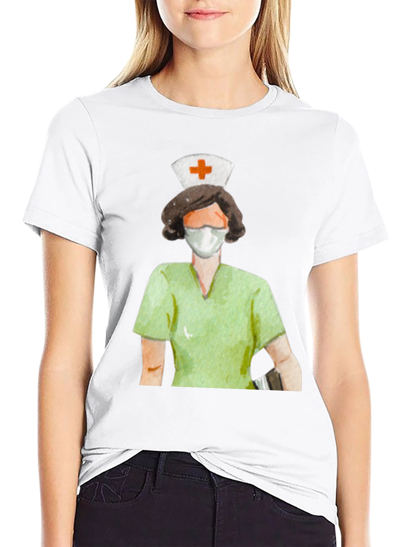 Black Nurse Graphic Tee - Unisex Short Sleeve T-Shirt view 9