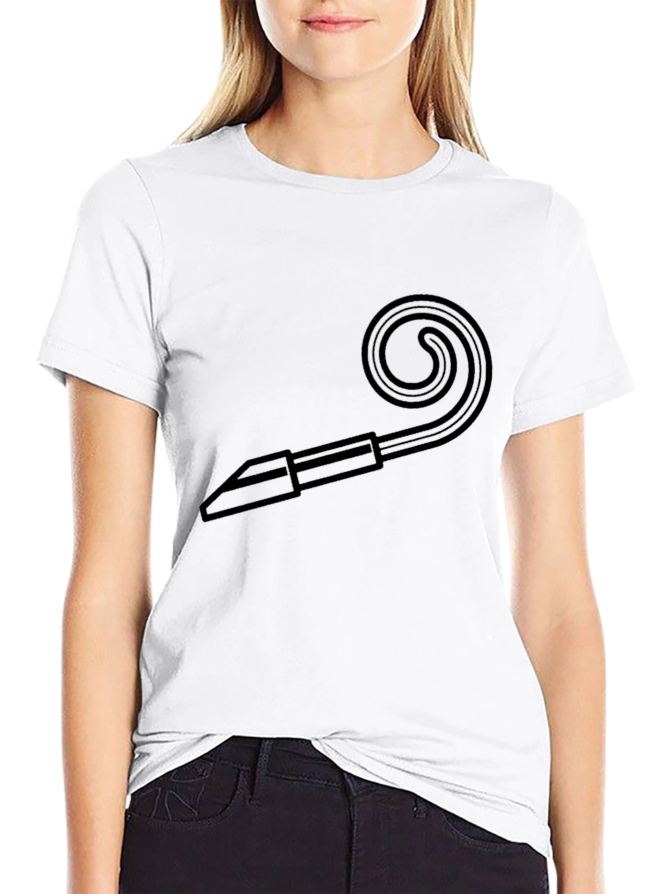 Black Party Blower T-Shirt - Celebrate in Style! view 9