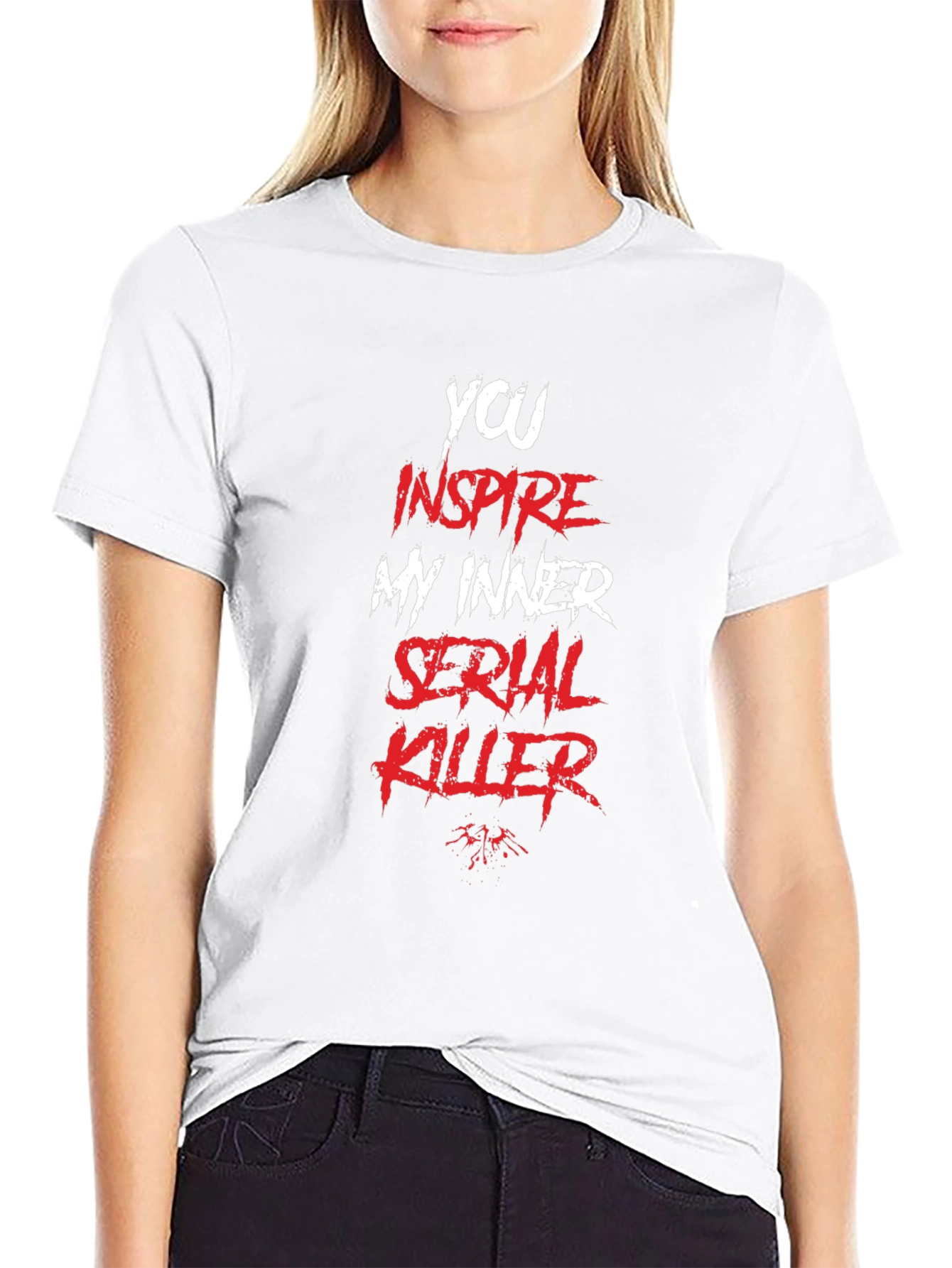 Black Inspire My Inner Serial Killer - Black T-shirt view 9