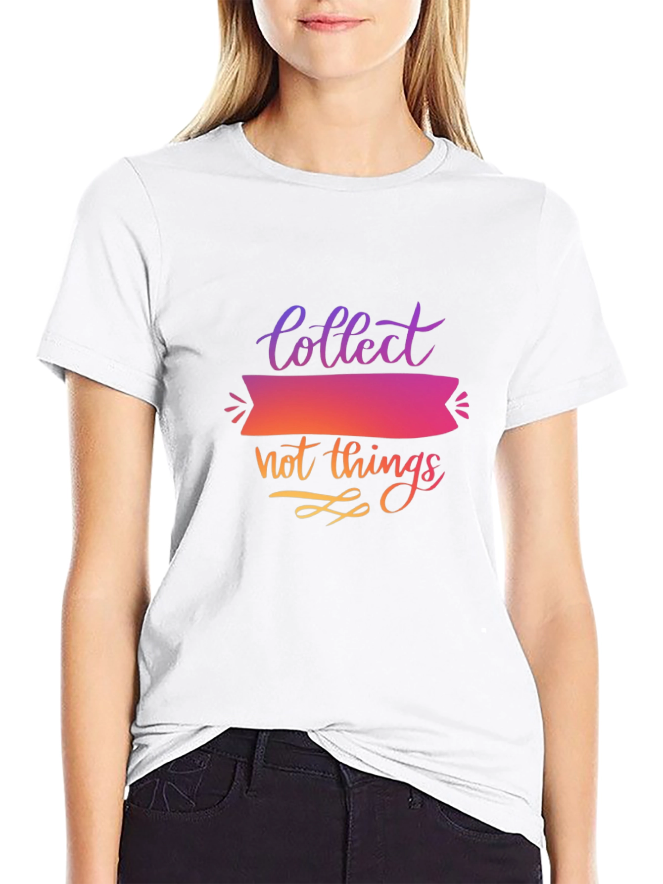 Black Collect Not Things Graphic T-Shirt view 9