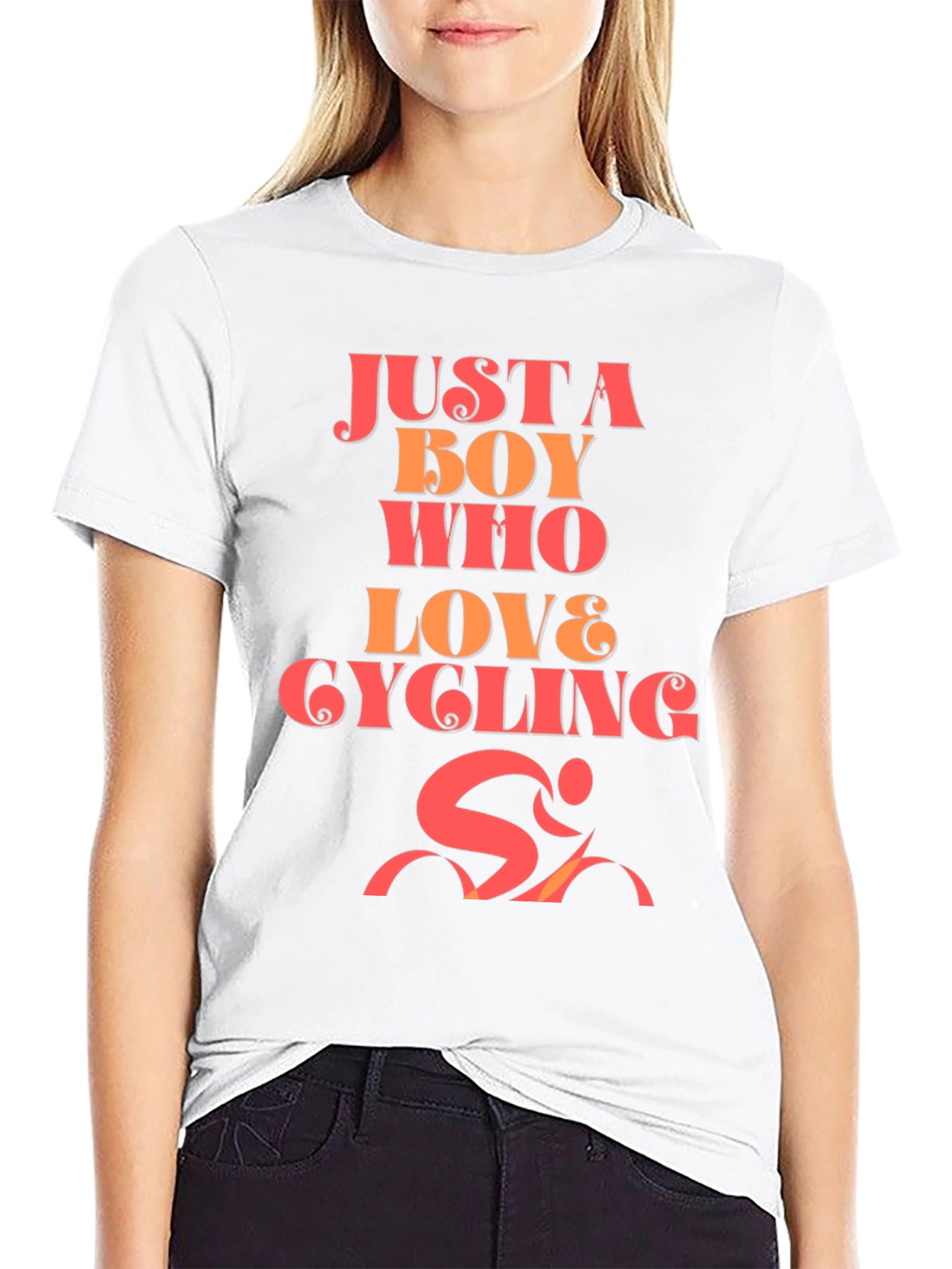 Black Boy Who Loves Cycling Graphic T-Shirt view 9