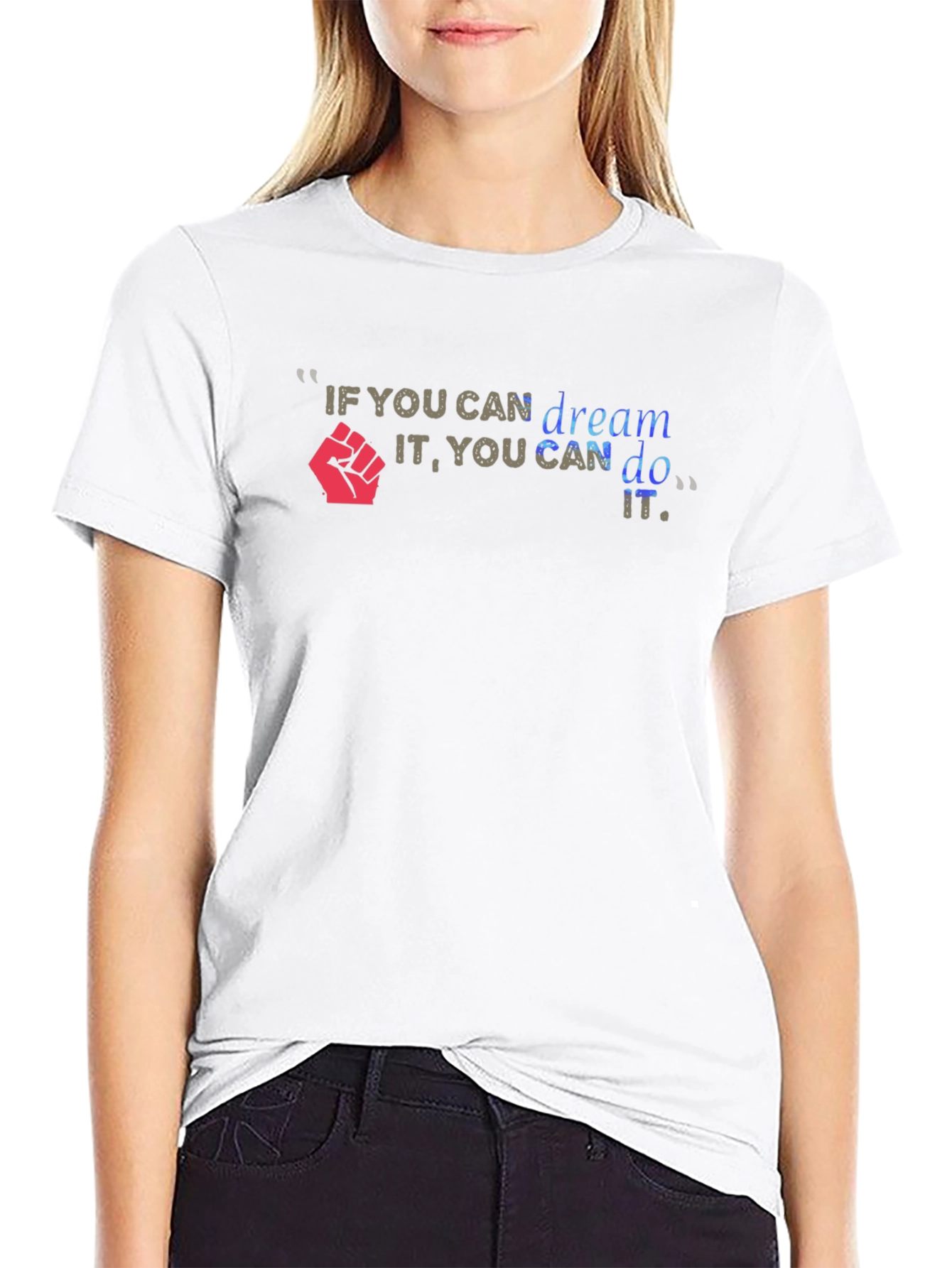 Black Motivational T-Shirt: If You Can Dream It, You Can Do It view 9