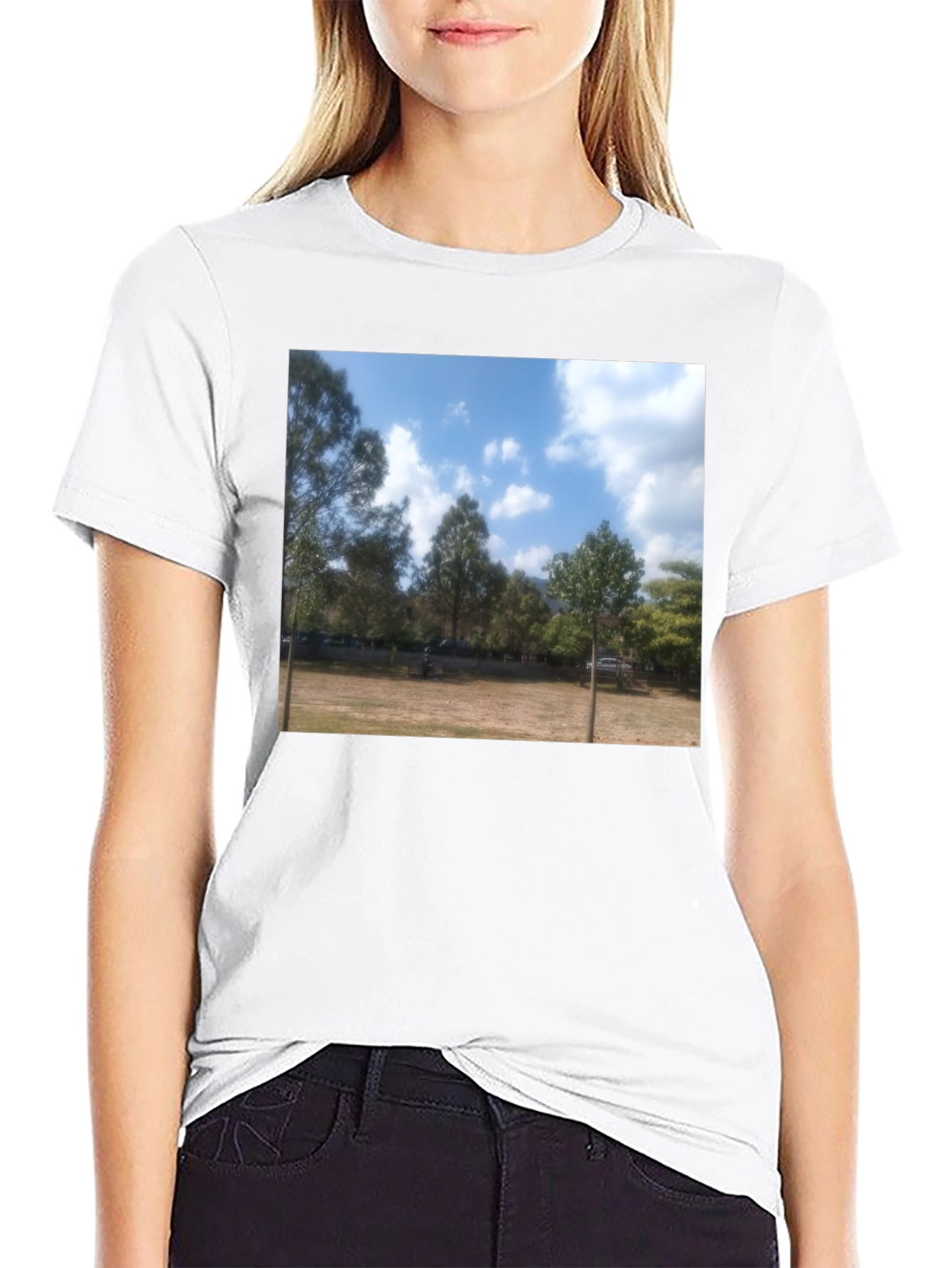 Black Nature Scene Tee view 9