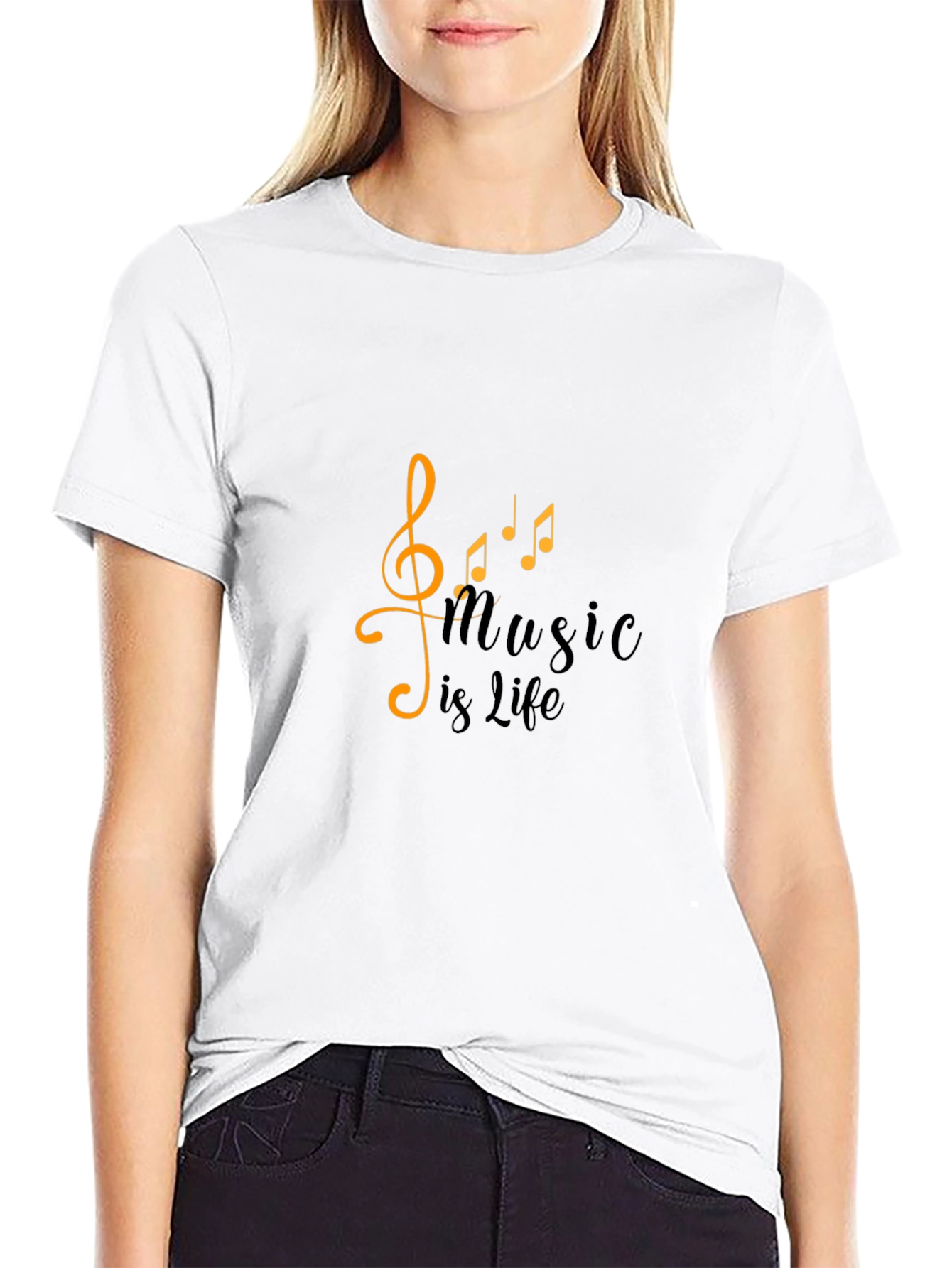 Black Music Is Life Black T-Shirt view 9