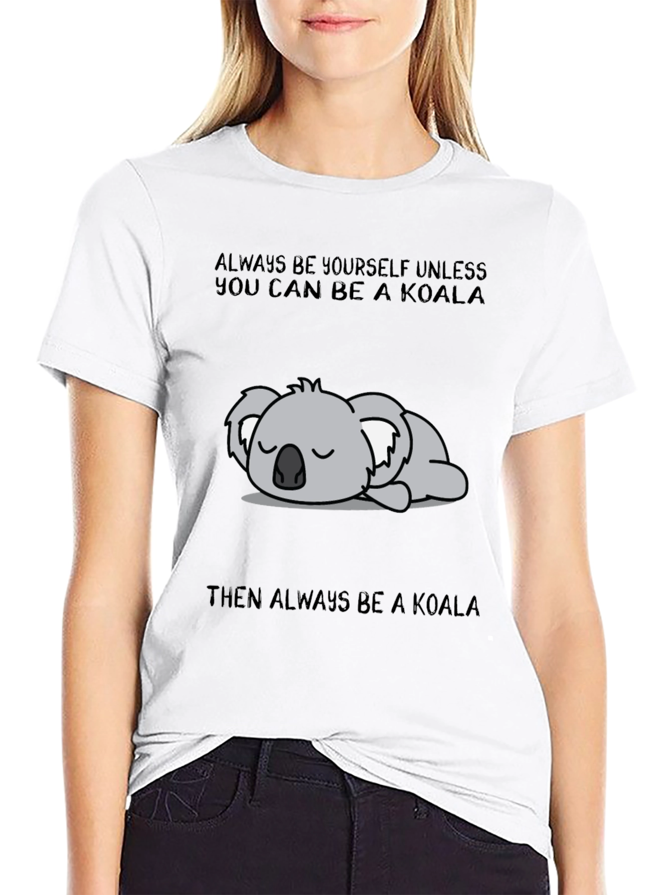 Black Always Be A Koala Graphic T-Shirt view 9
