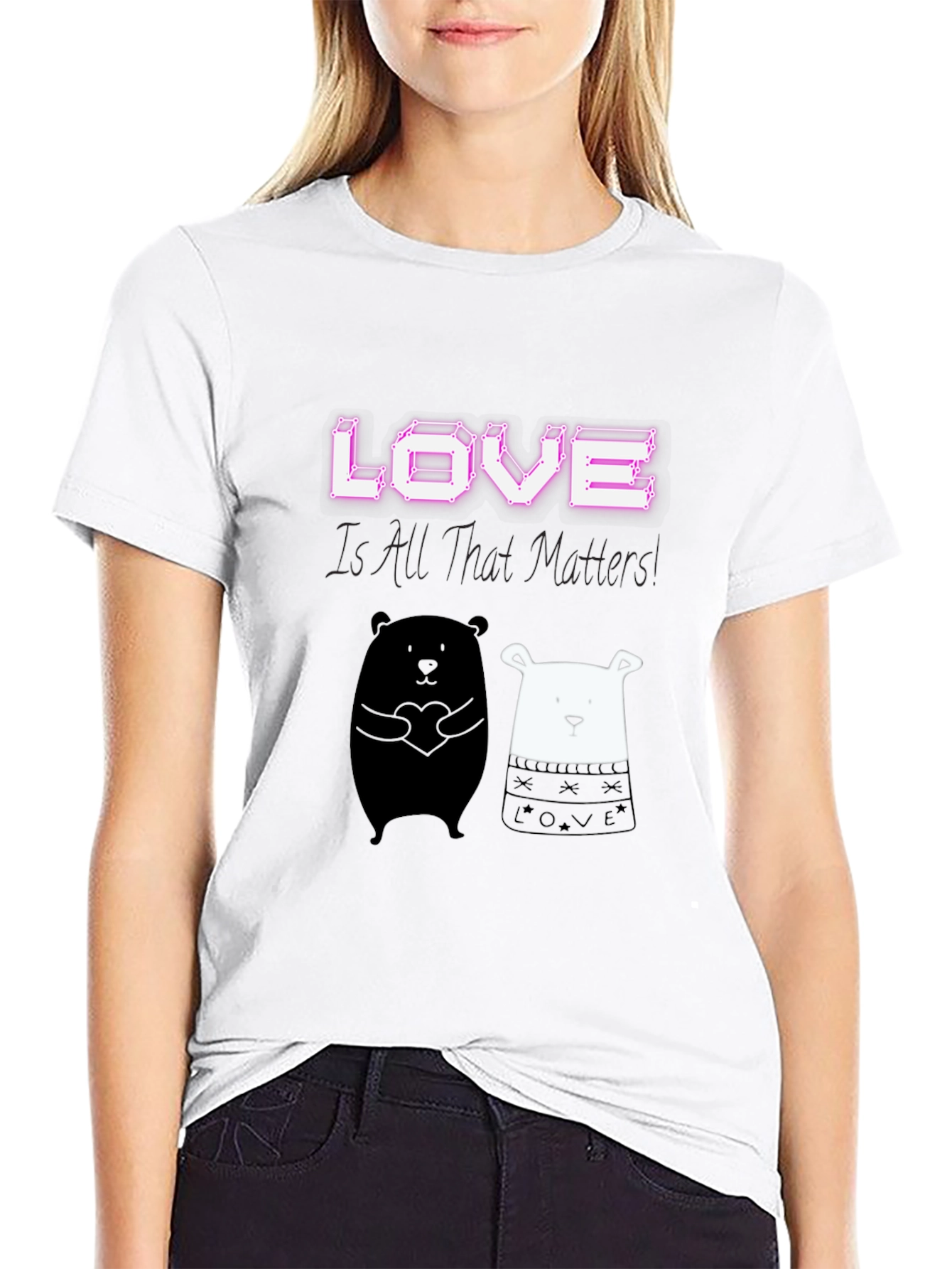 Black Love Matters Graphic Tee: Black view 9
