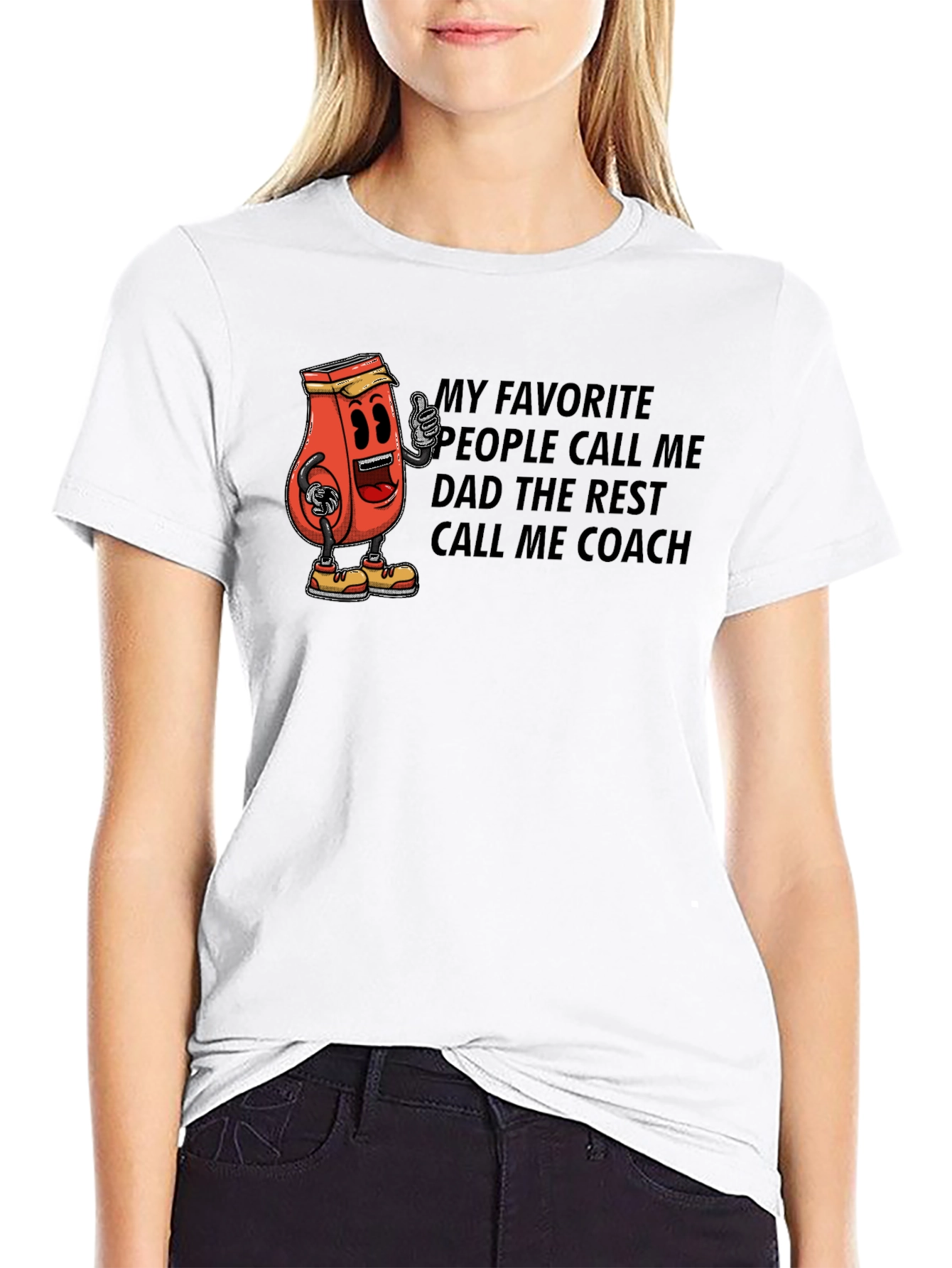 Black Dad Coach Funny T-Shirt view 9