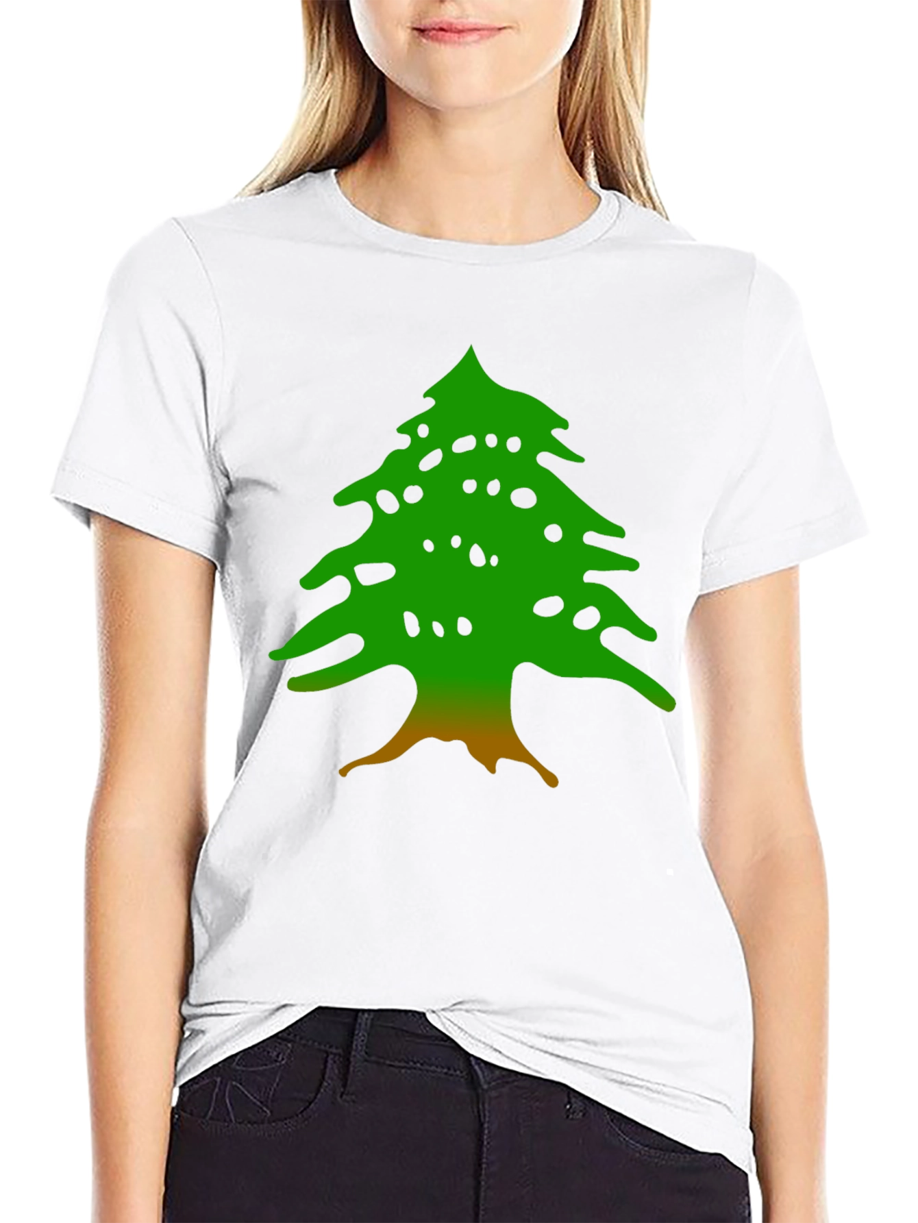 Black Lebanese Cedar Tree Graphic Tee view 9