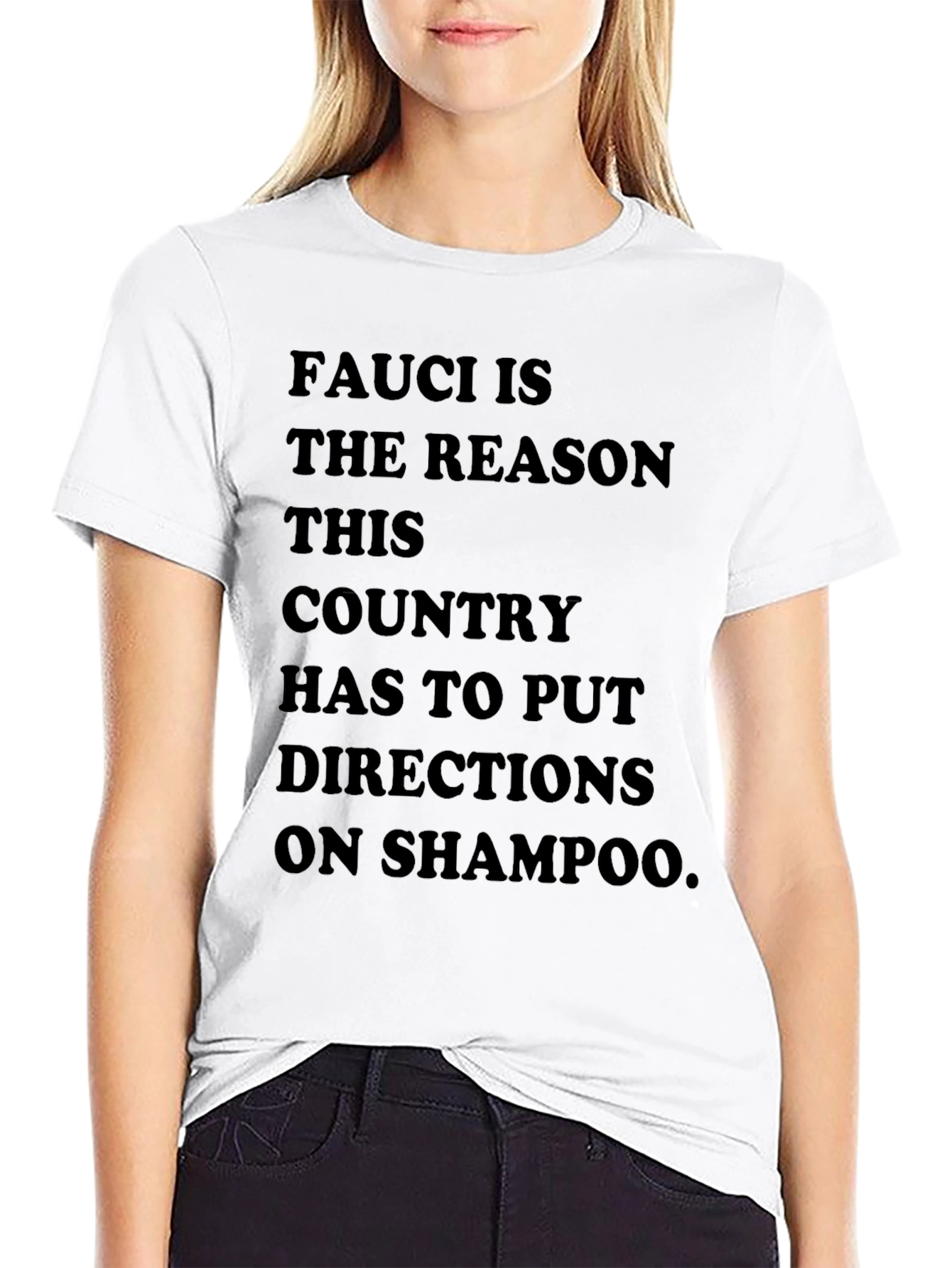 Black Fauci Shampoo Direction Tee view 9