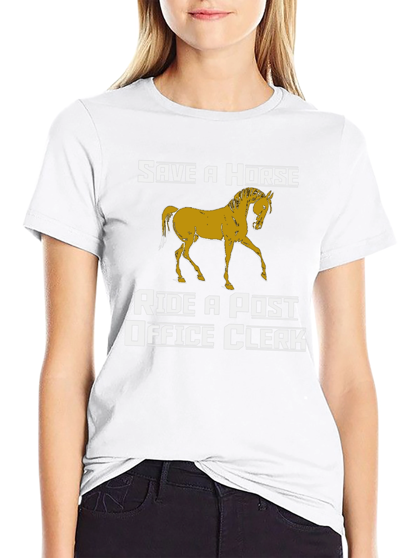 Black Save A Horse Ride A Post Office Clerk T-Shirt view 9