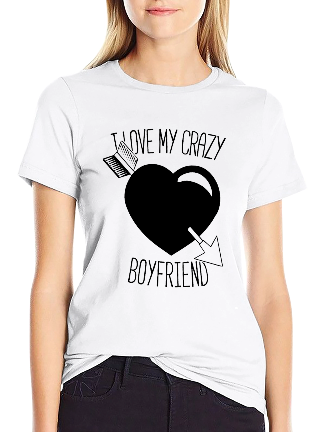I Love My Crazy Boyfriend Graphic T-Shirt - 9