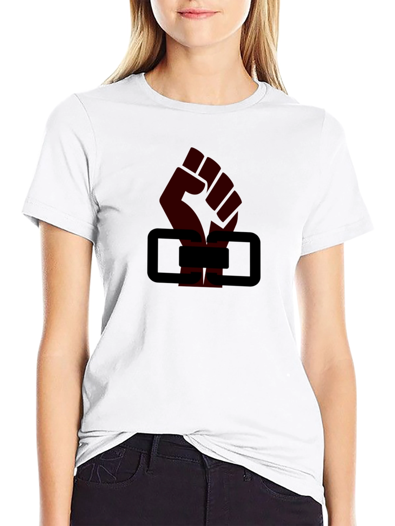 Black Black Fist & Blocks Graphic T-Shirt view 9