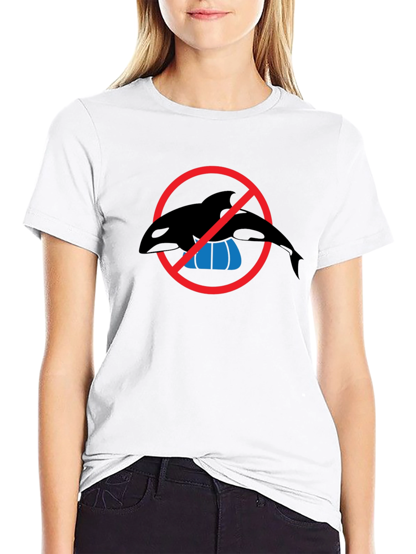 Black Anti-Orca Show Black T-Shirt view 9