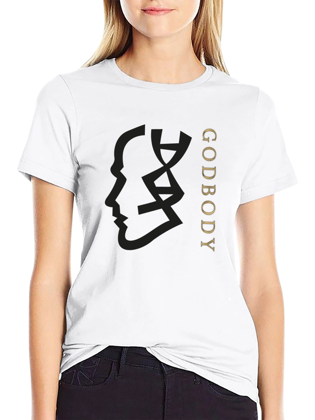 Black Godbody Black T-Shirt - Modern Graphic Tee view 9