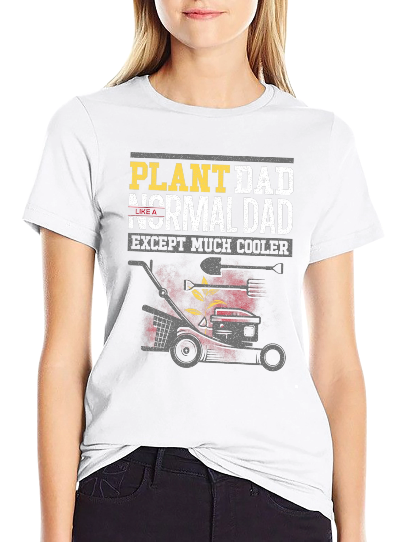 Black Plant Dad T-Shirt - Cooler Than Normal! view 9