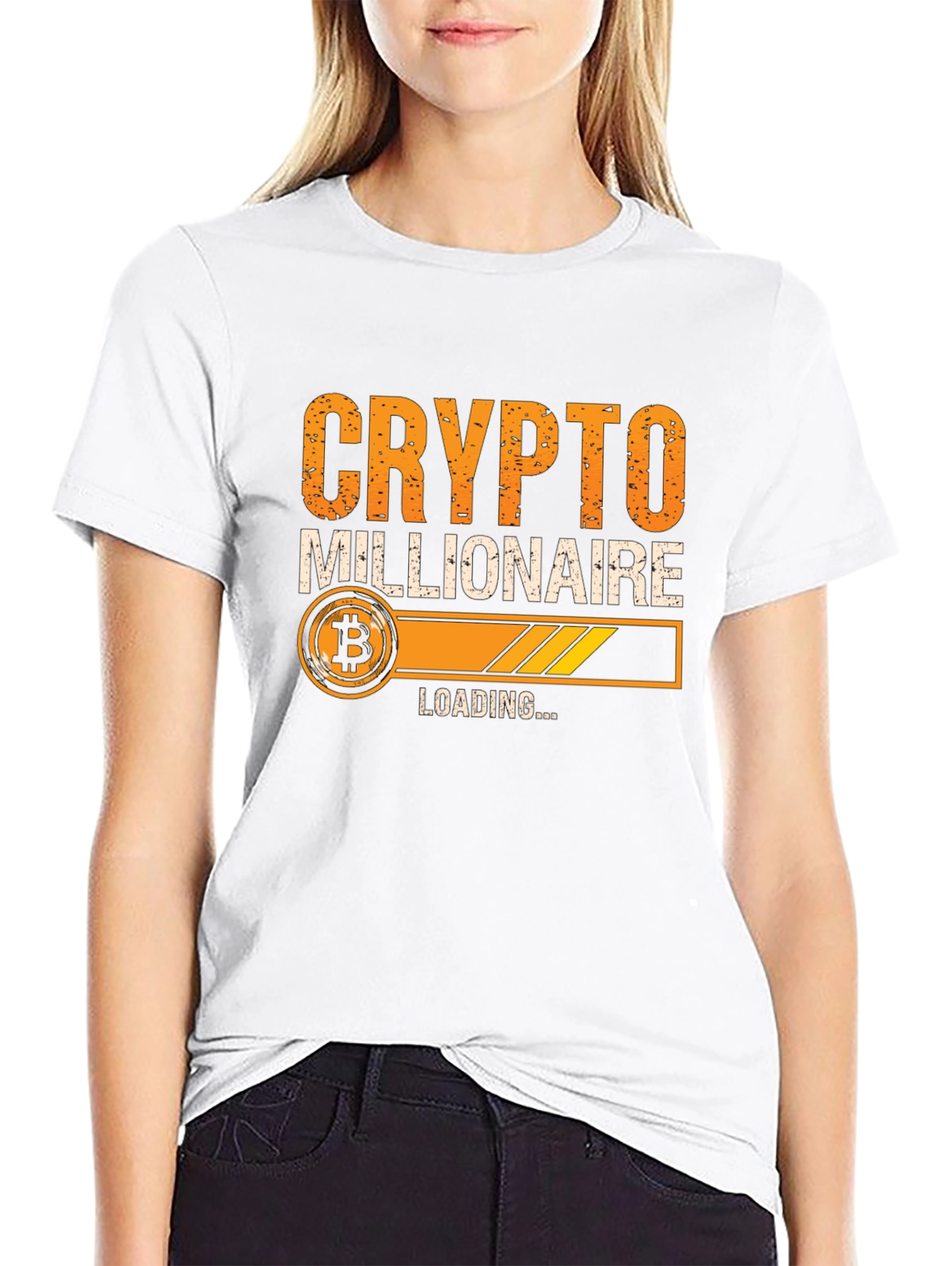 Black Crypto Millionaire Loading Men's T-Shirt view 9