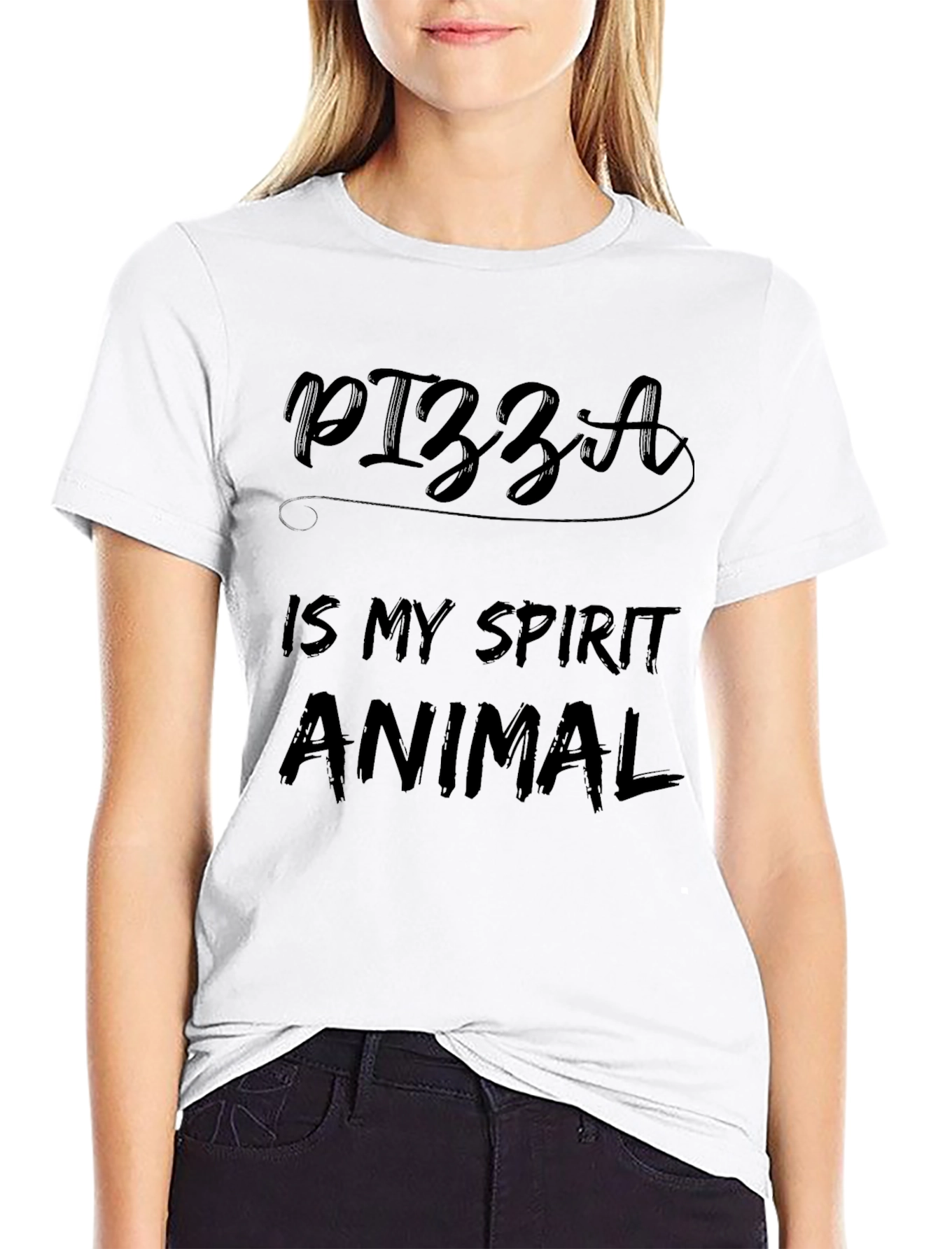 Black Pizza Is My Spirit Animal - Funny Graphic Tee view 9