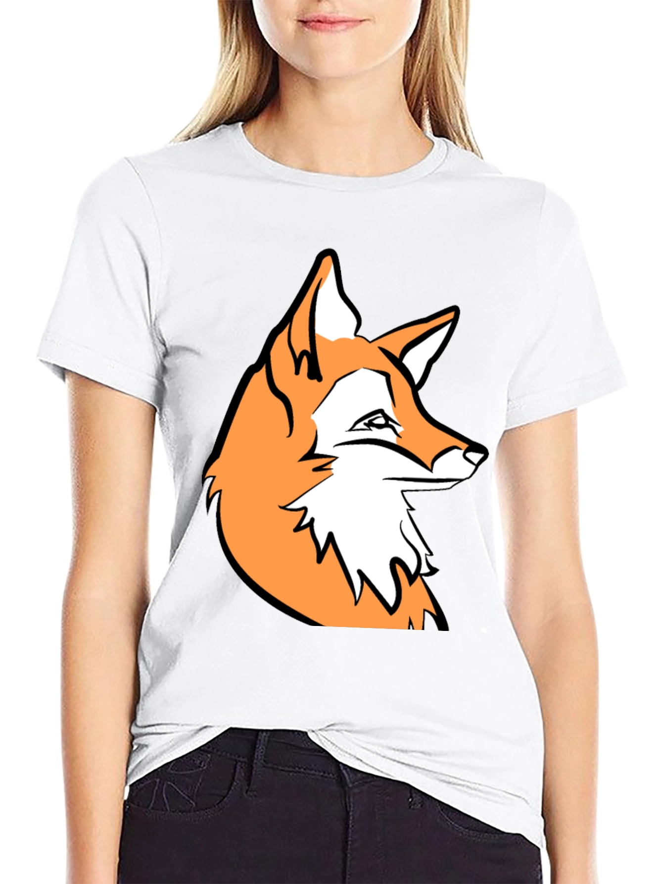 Black Fox Graphic Black T-Shirt - Stylish Casual Wear view 9