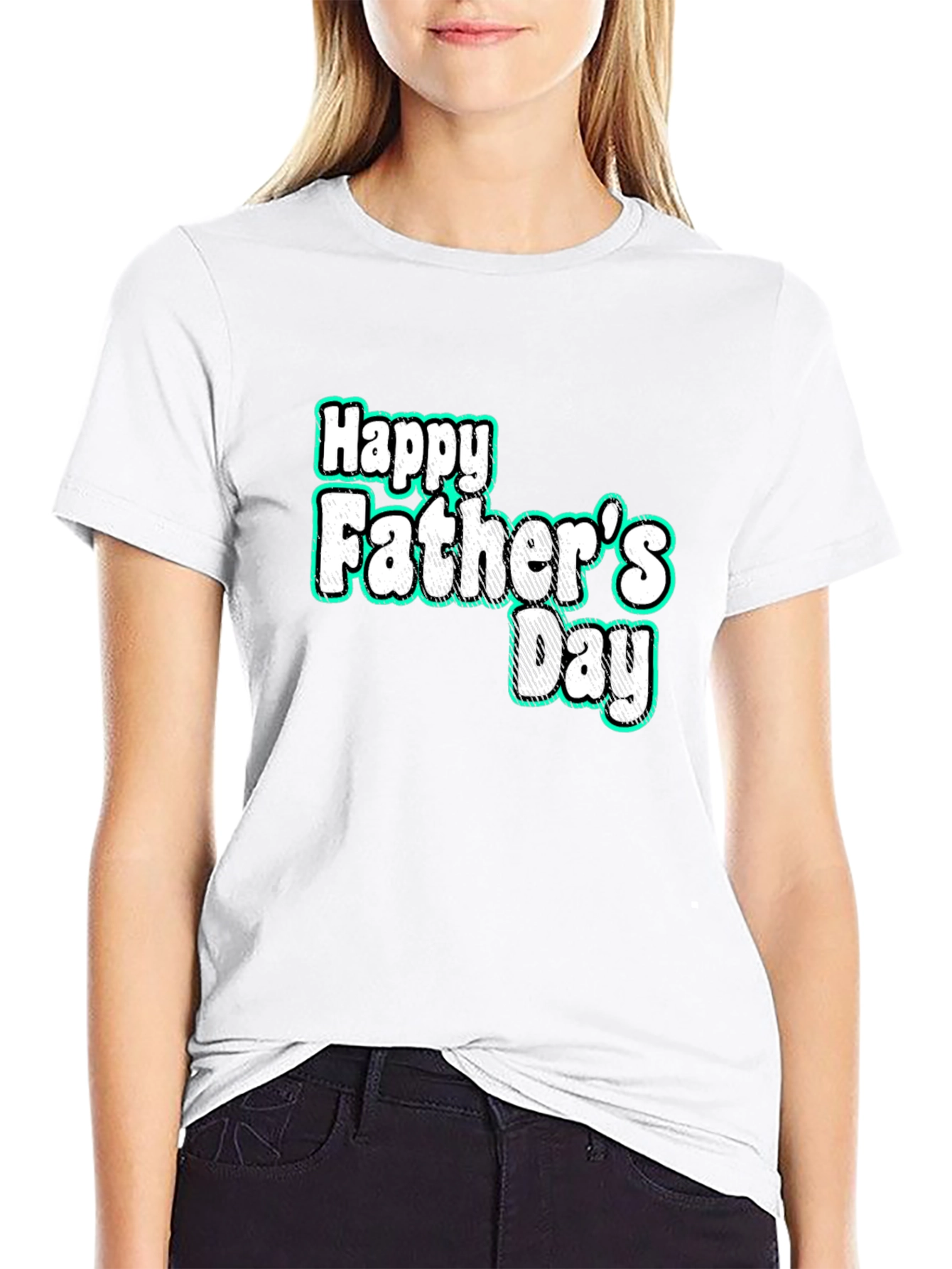 Black Happy Father's Day Black T-Shirt view 9