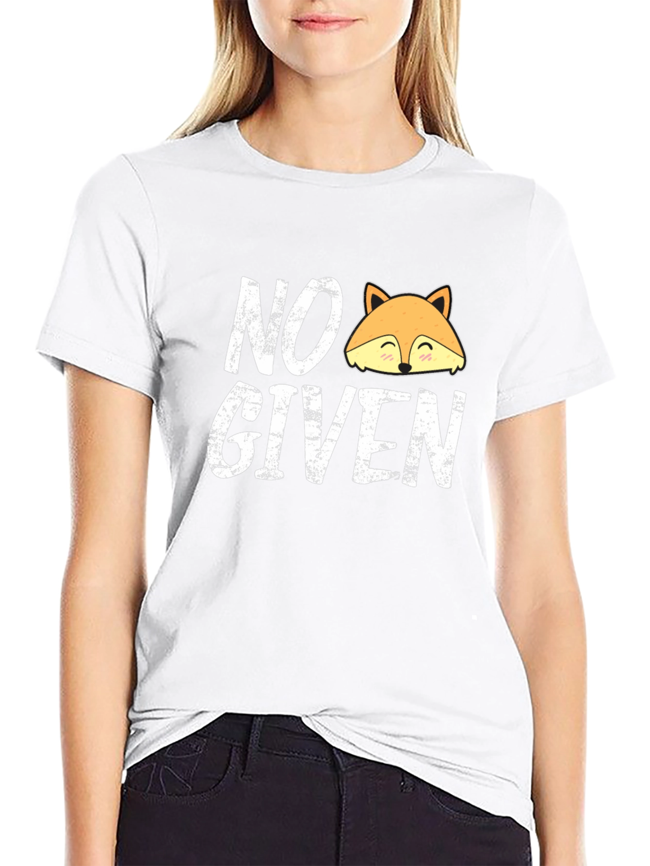 Black No Fox Given Graphic Tee - Funny Animal Pun Shirt view 9