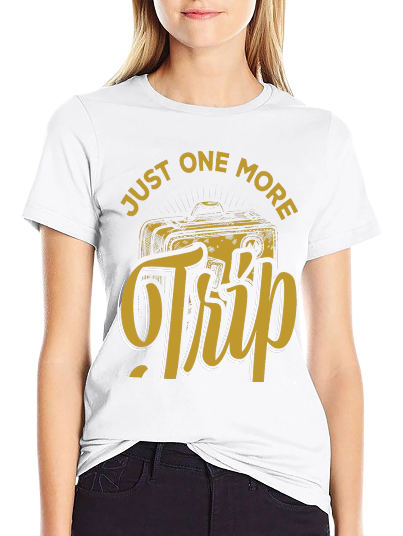 Black Just One More Trip Graphic Tee - Black view 9