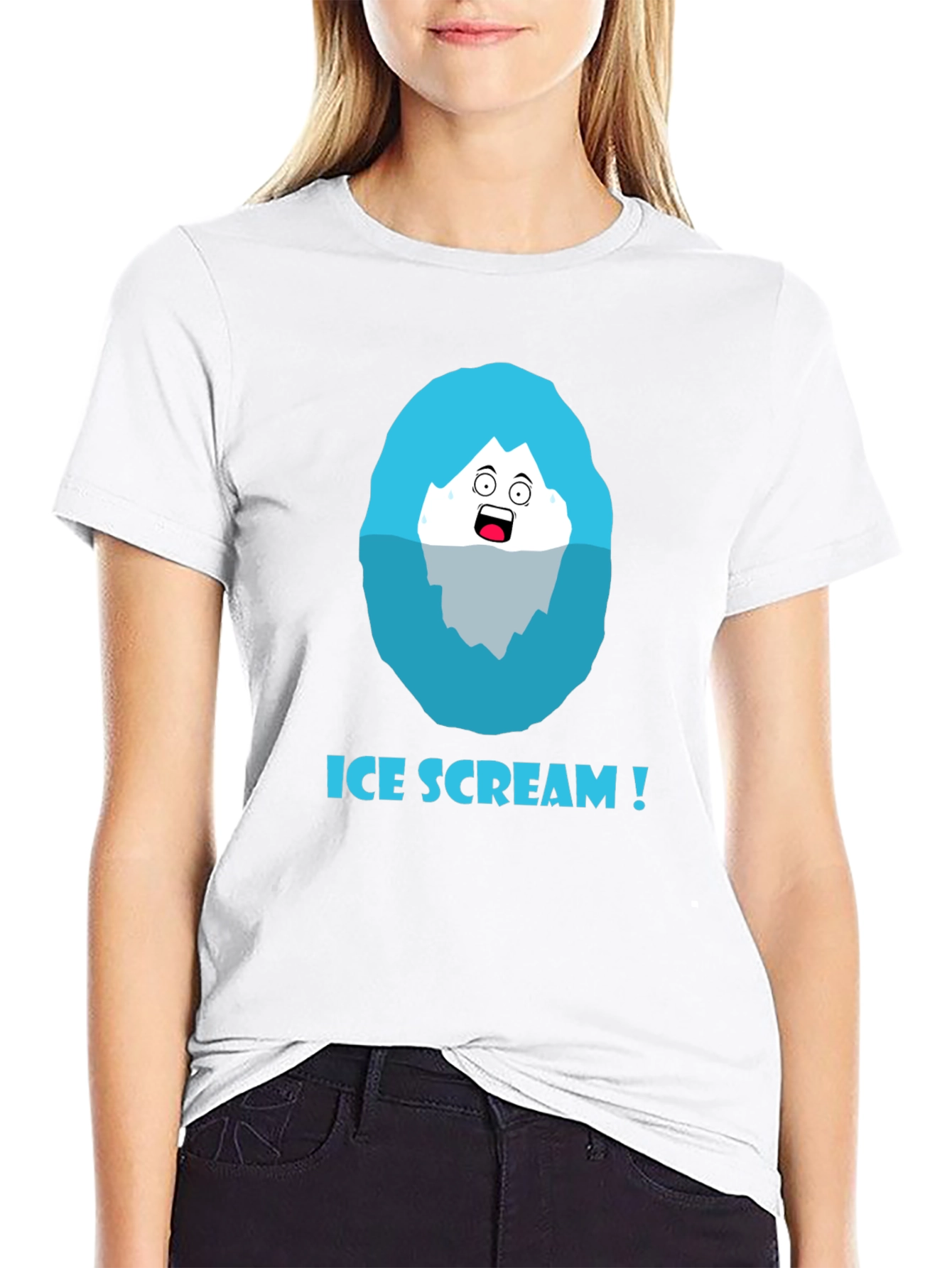 Black Ice Scream T-Shirt - Funny Graphic Tee view 9