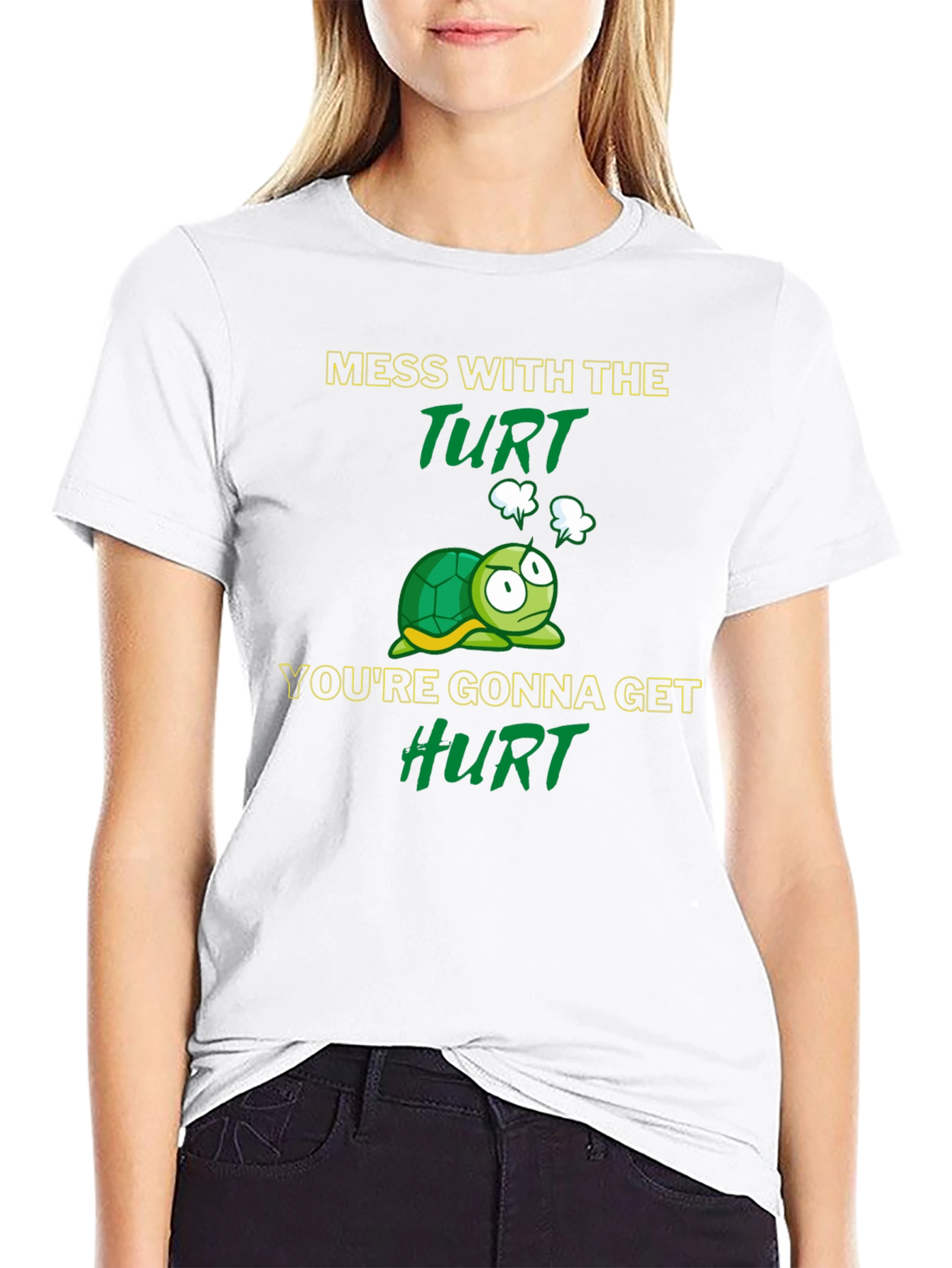 Black Mess with the Turt Graphic T-Shirt view 9