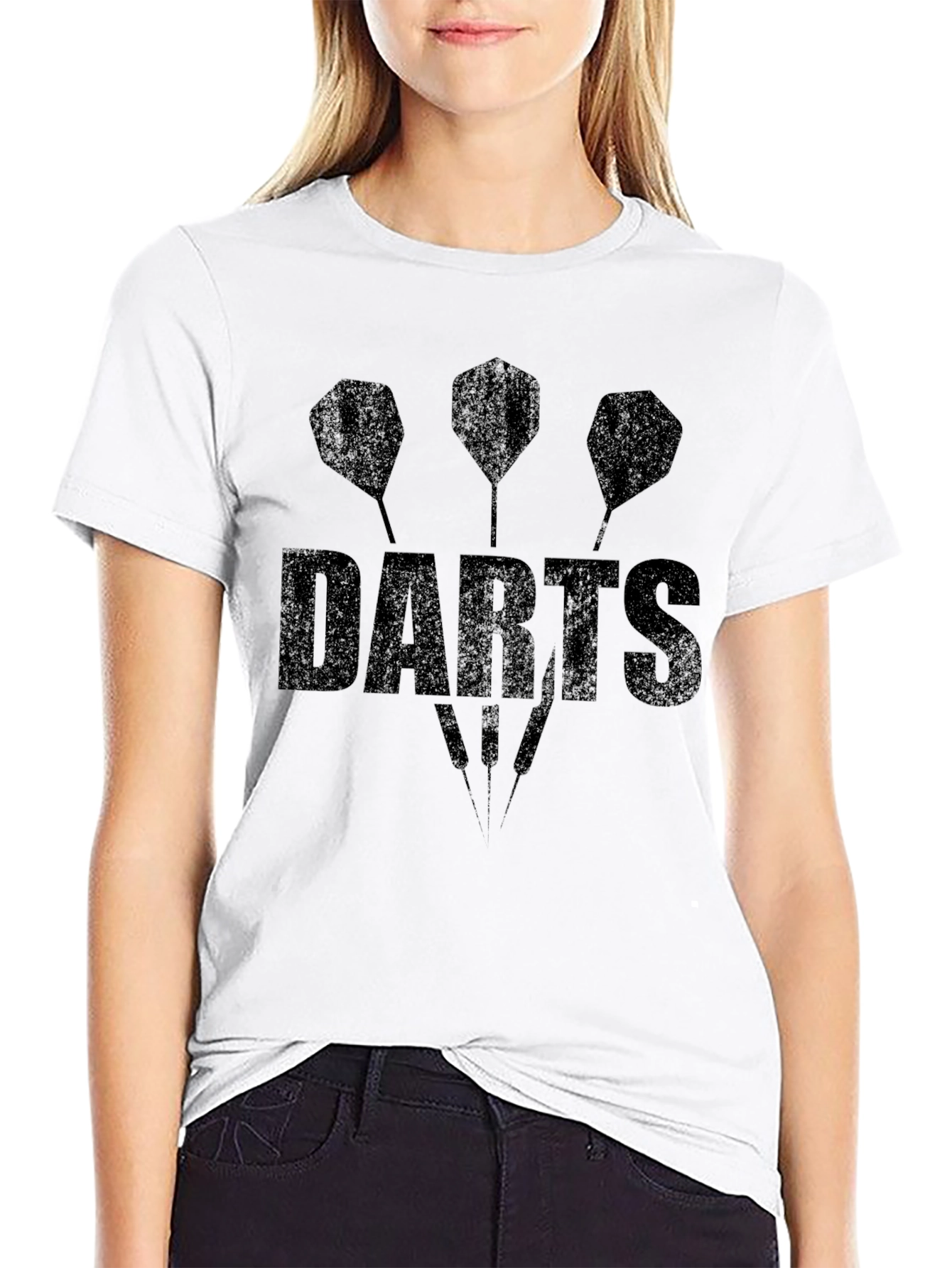Black Darts Graphic Tee - Trendy Sport T-Shirt view 9