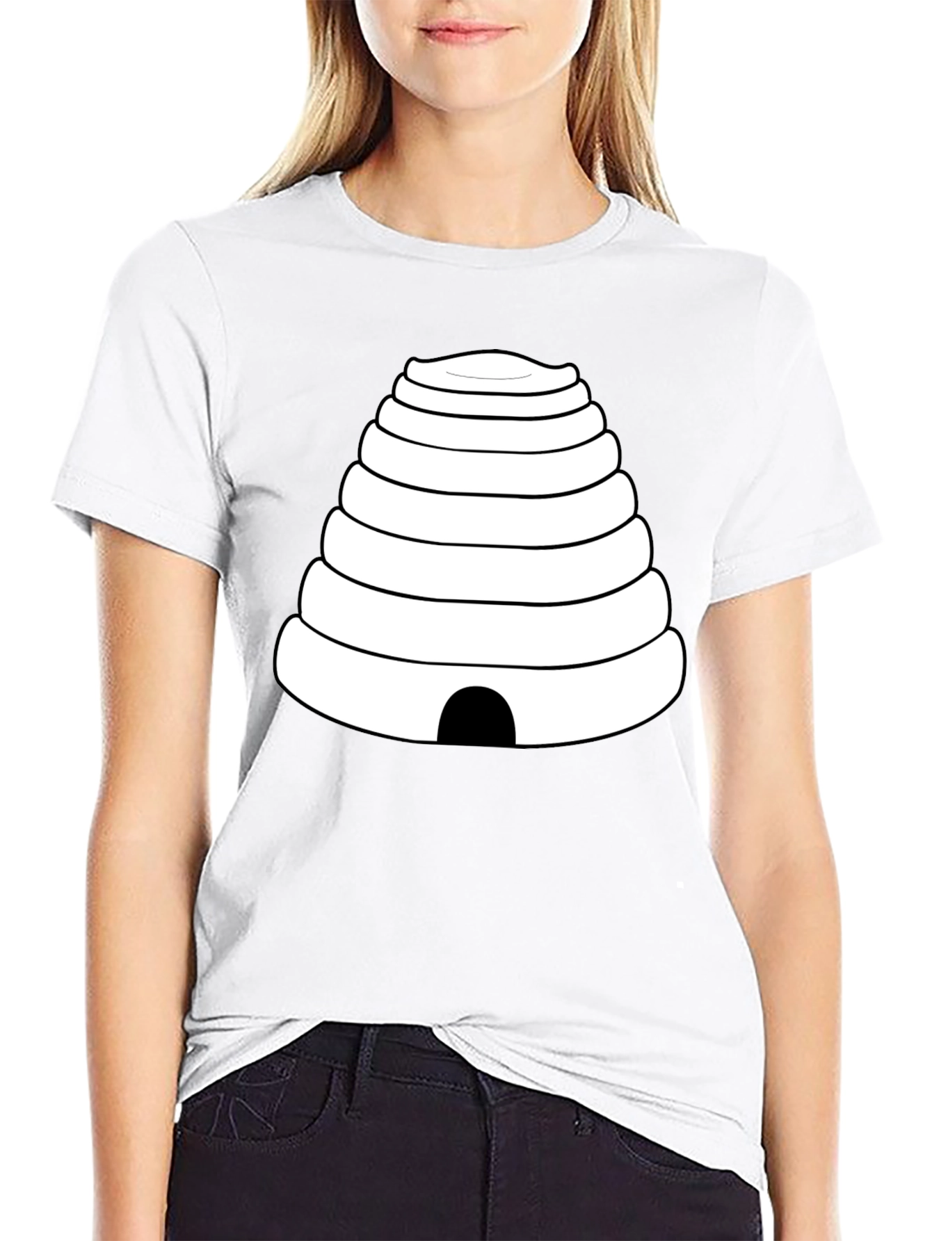 Black Beehive Graphic Tee - Unique Design T-Shirt view 9