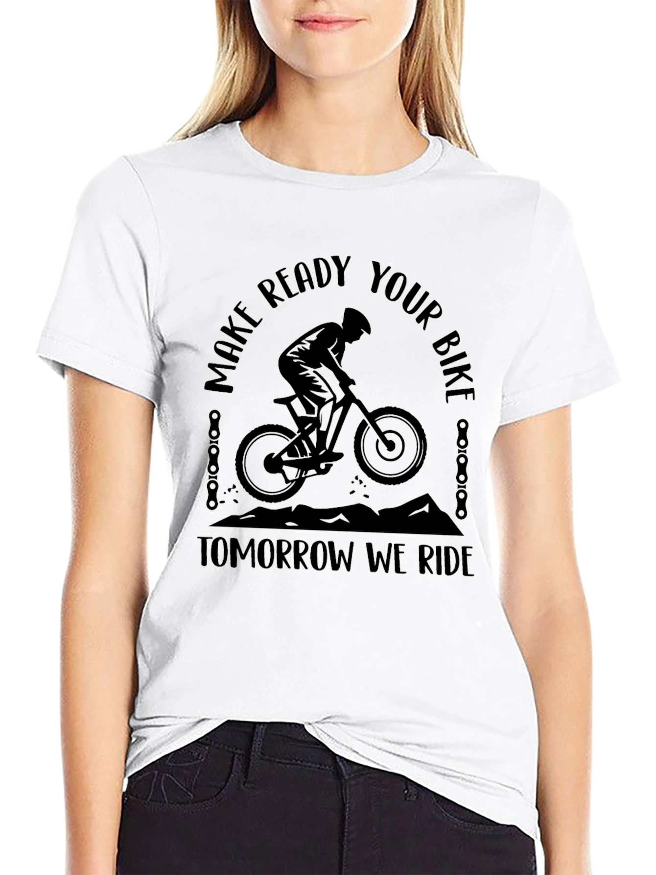 Black Make Ready Your Bike T-Shirt view 9