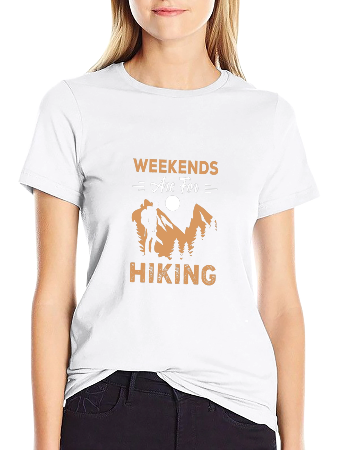 Black Weekends Are For Hiking Graphic Tee view 9