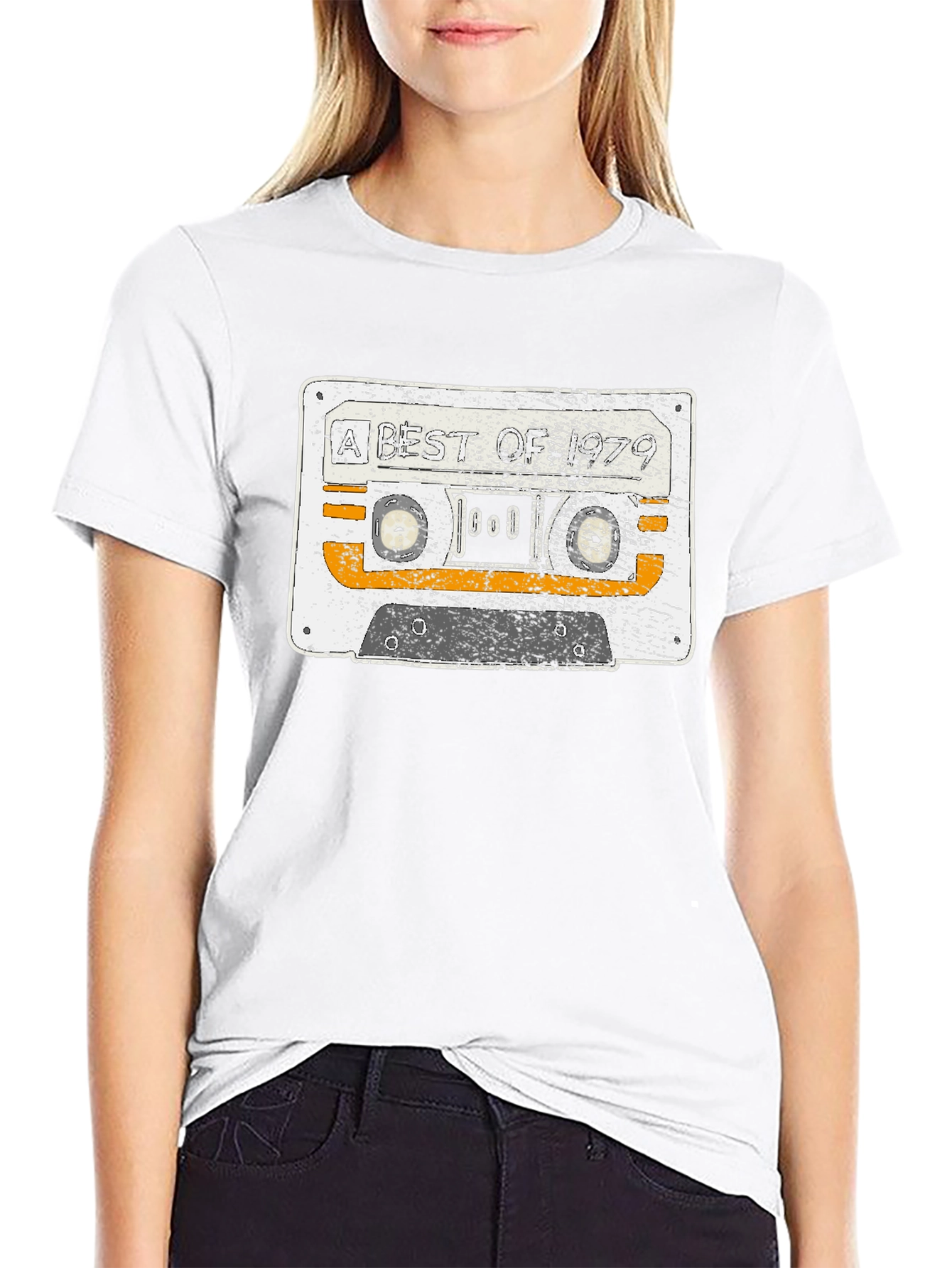 Black Retro Cassette Tape Graphic T-Shirt - Black view 9