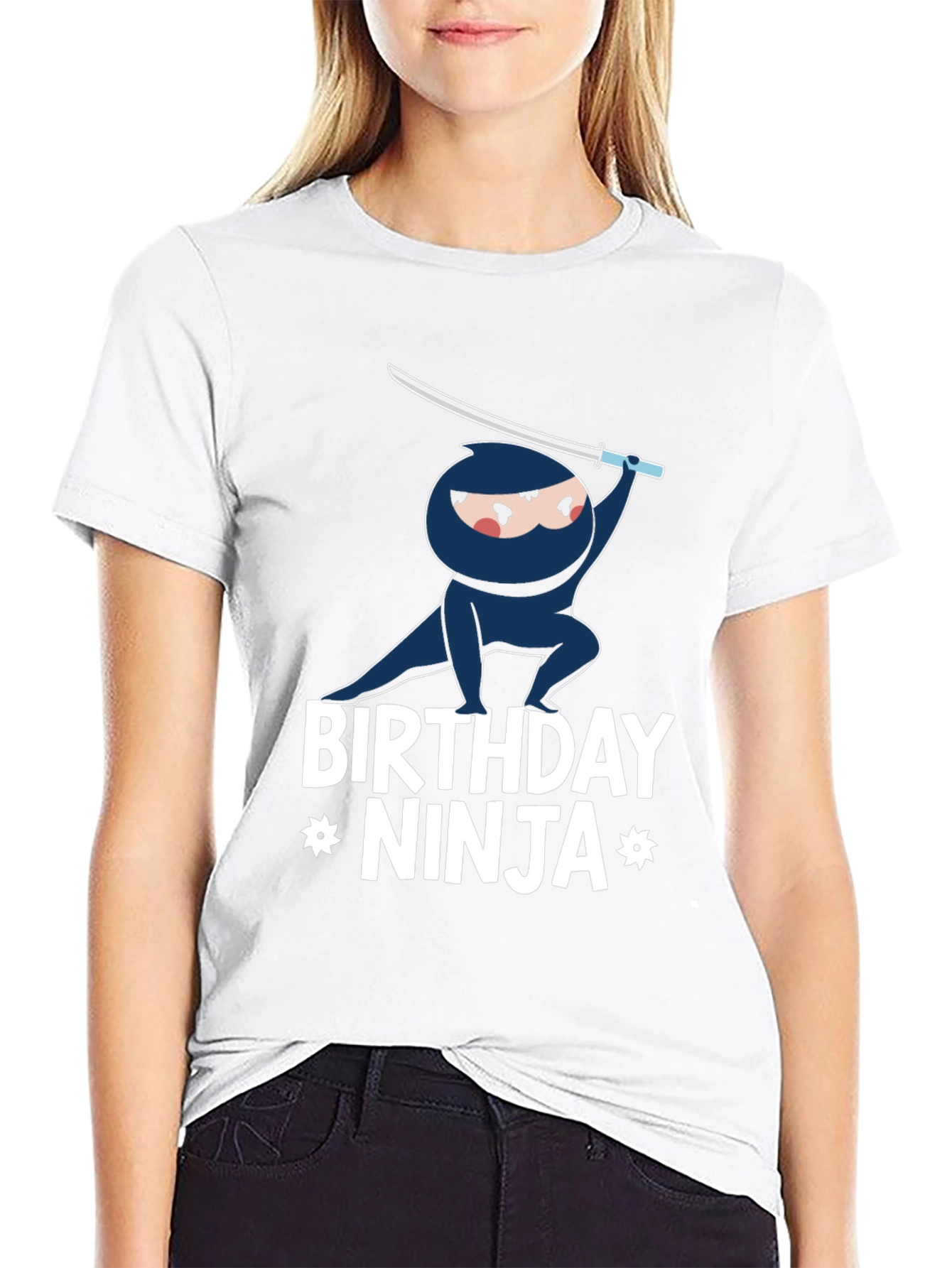 Black Birthday Ninja Graphic T-Shirt view 9