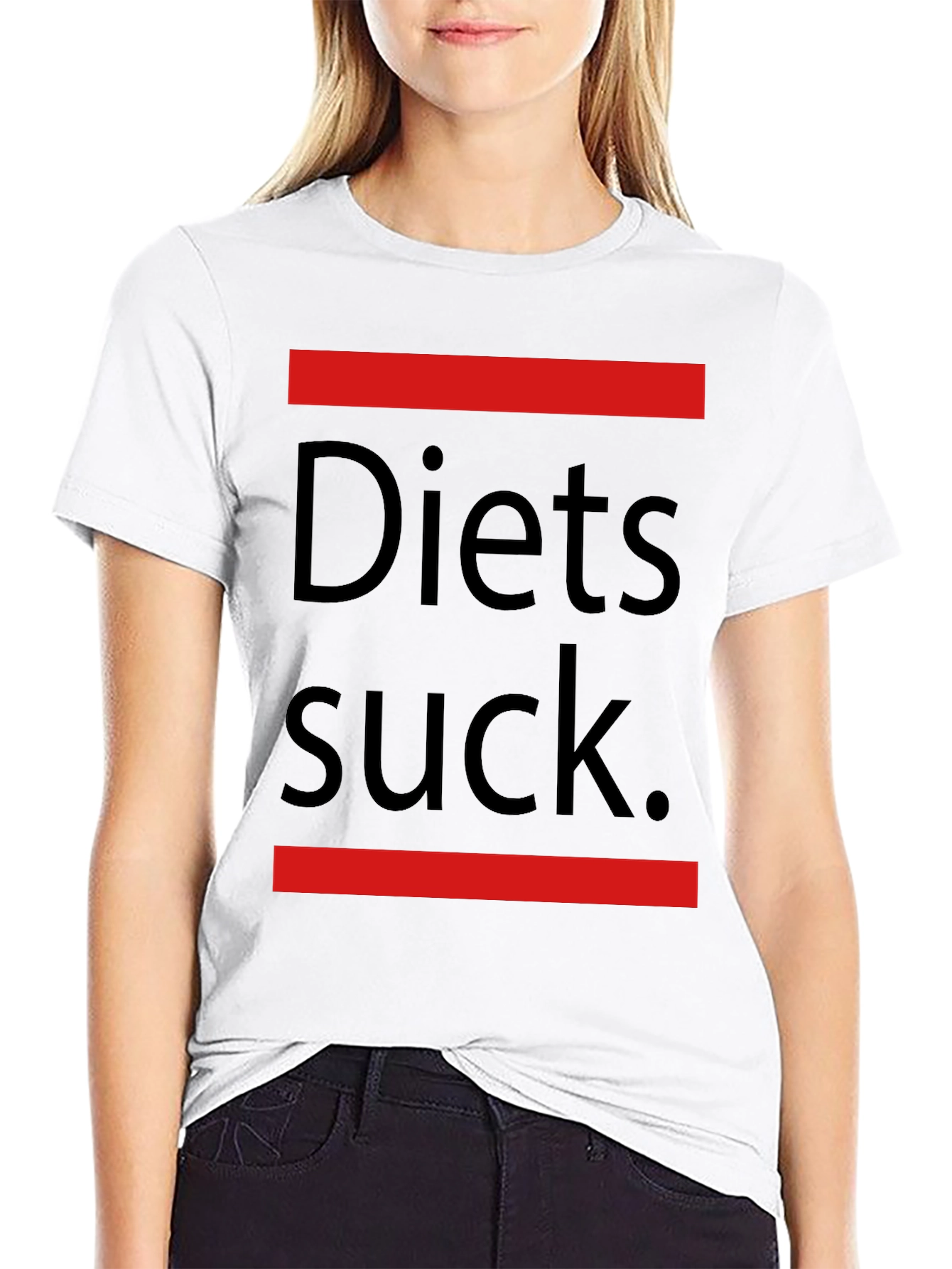 Black Diets Suck Graphic T-Shirt - Unisex view 9