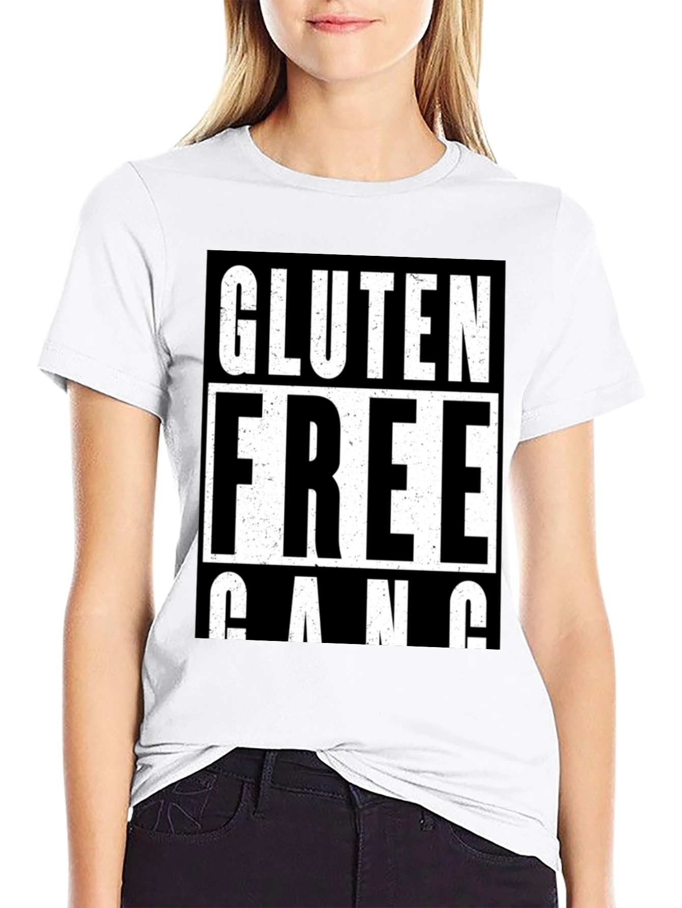 Black Gluten Free Gang T-Shirt -  Bold Graphic Tee view 9