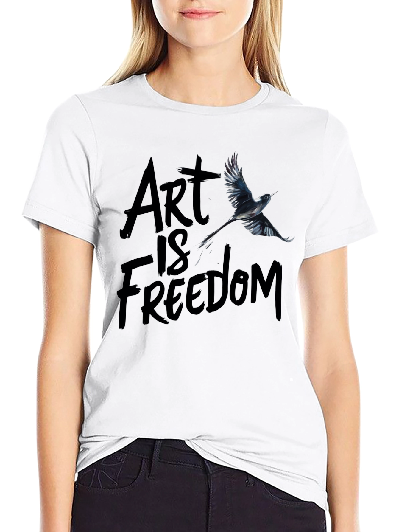 Black Art Is Freedom Graphic Tee - Black view 9