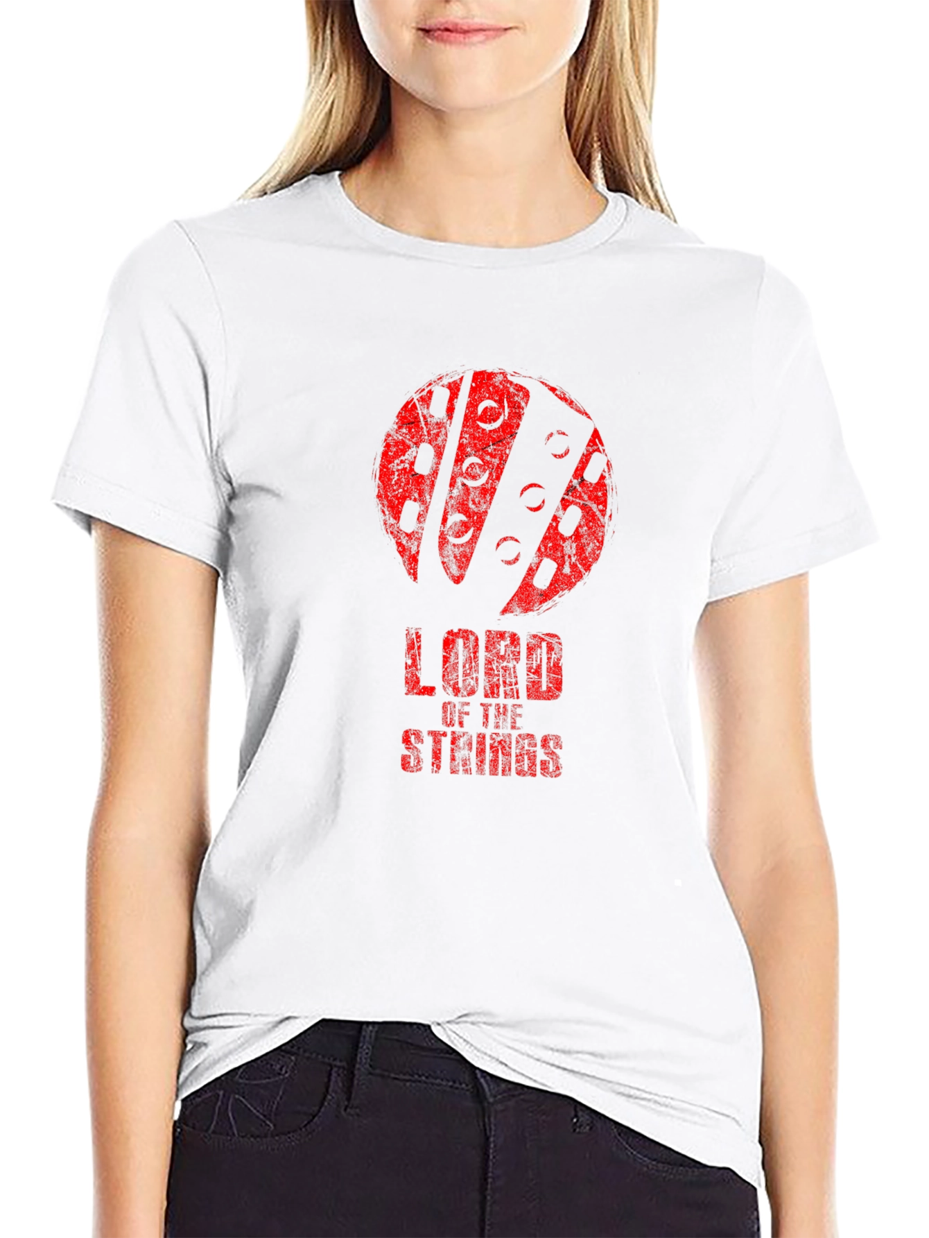 Black Lord of the Strings Graphic Tee - Black view 9