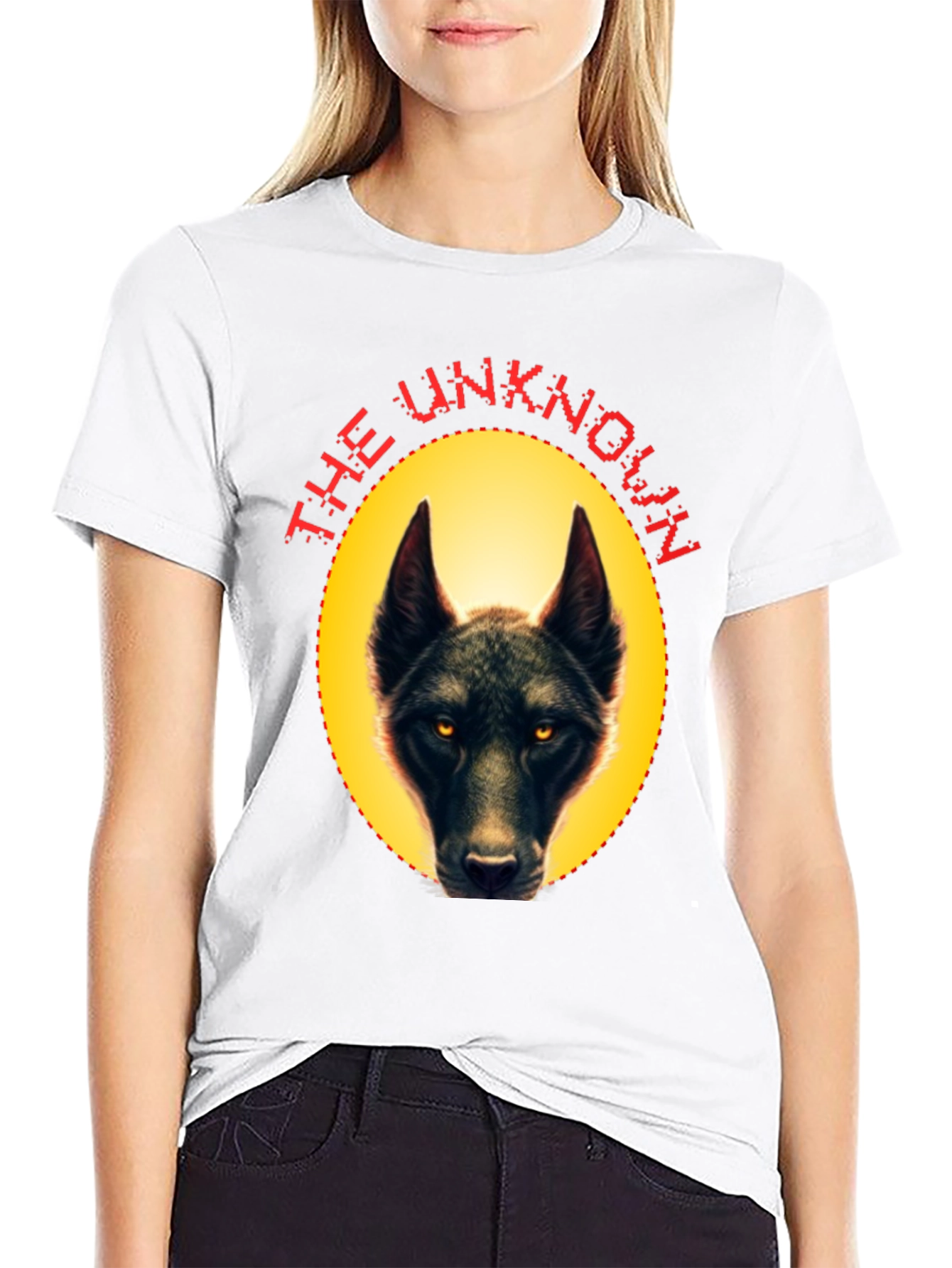Black The Unknown Wolf Graphic Tee view 9
