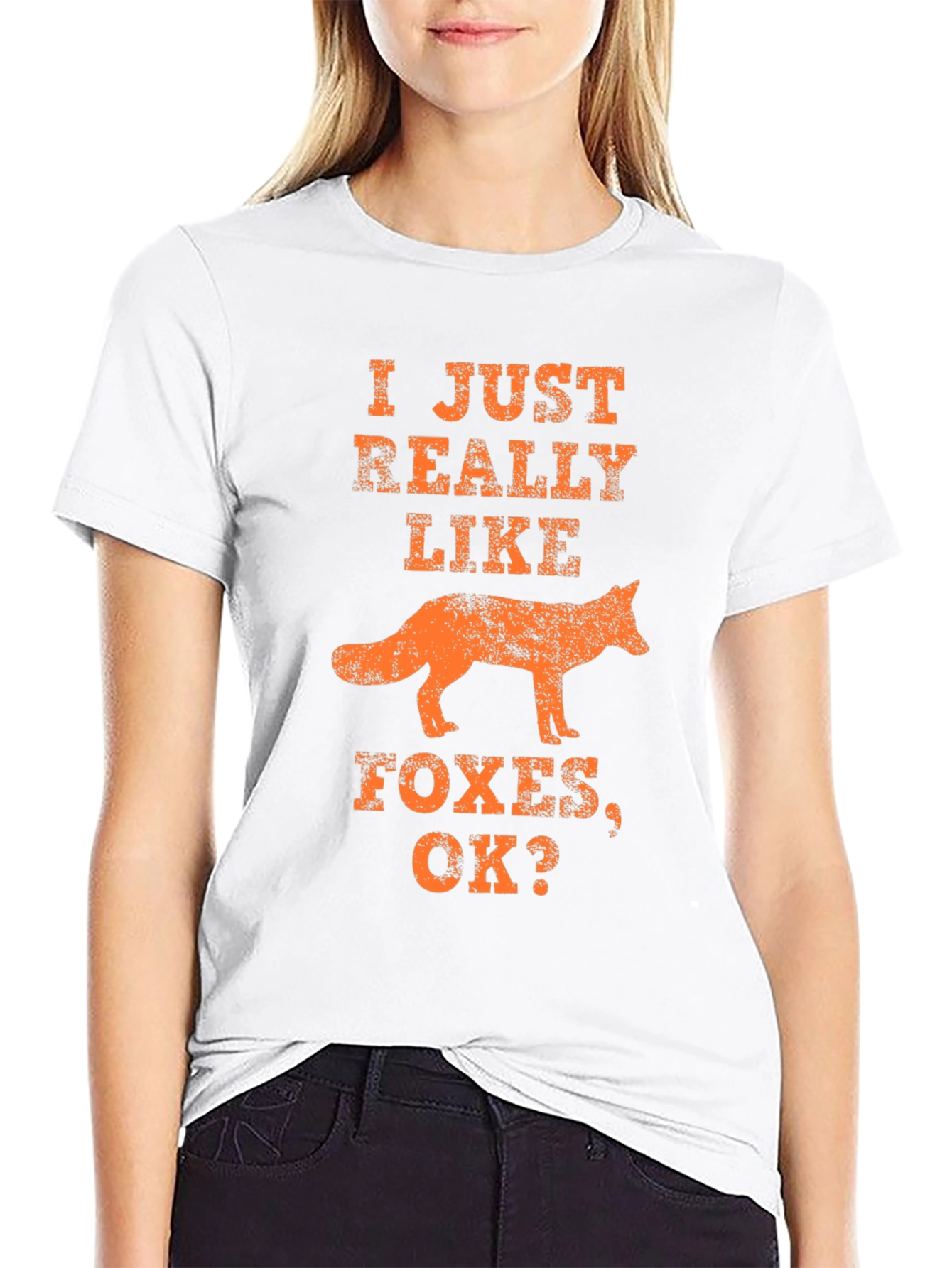 Black Fox Lover T-Shirt: I Just Really Like Foxes, Ok? view 9