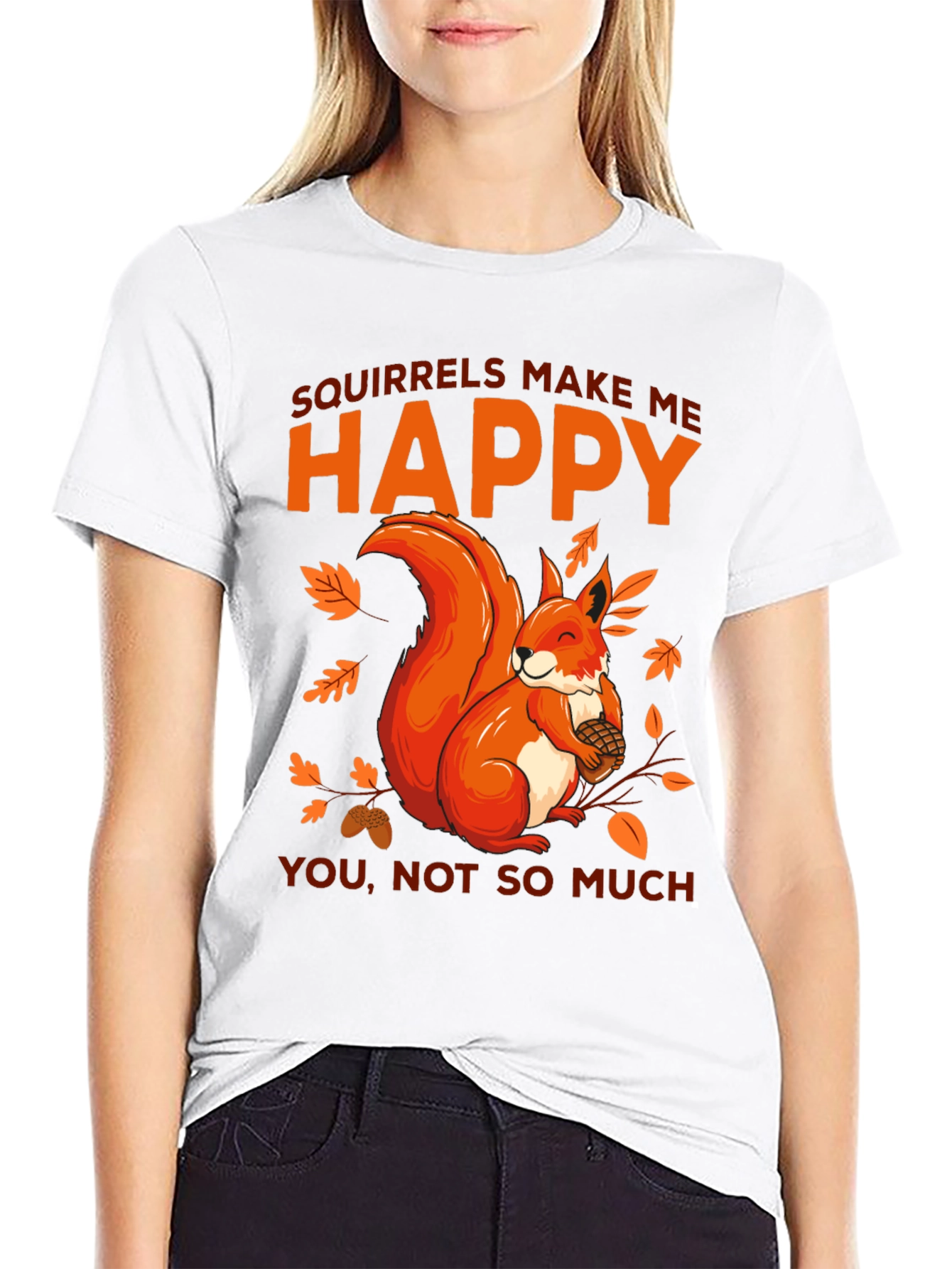 Black Squirrels Make Me Happy Graphic T-Shirt view 9