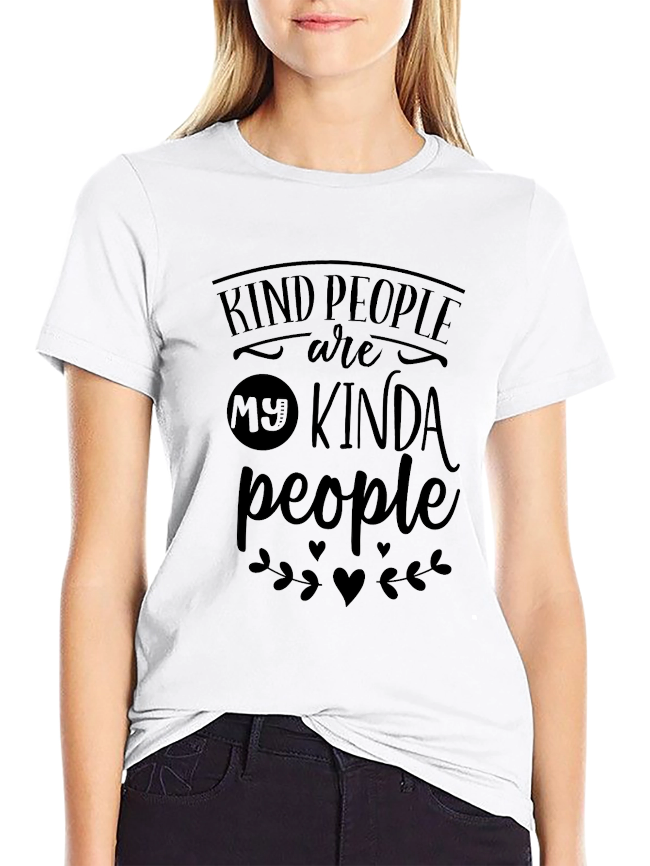 Black Kind People Graphic Tee - Unisex Black T-Shirt view 9