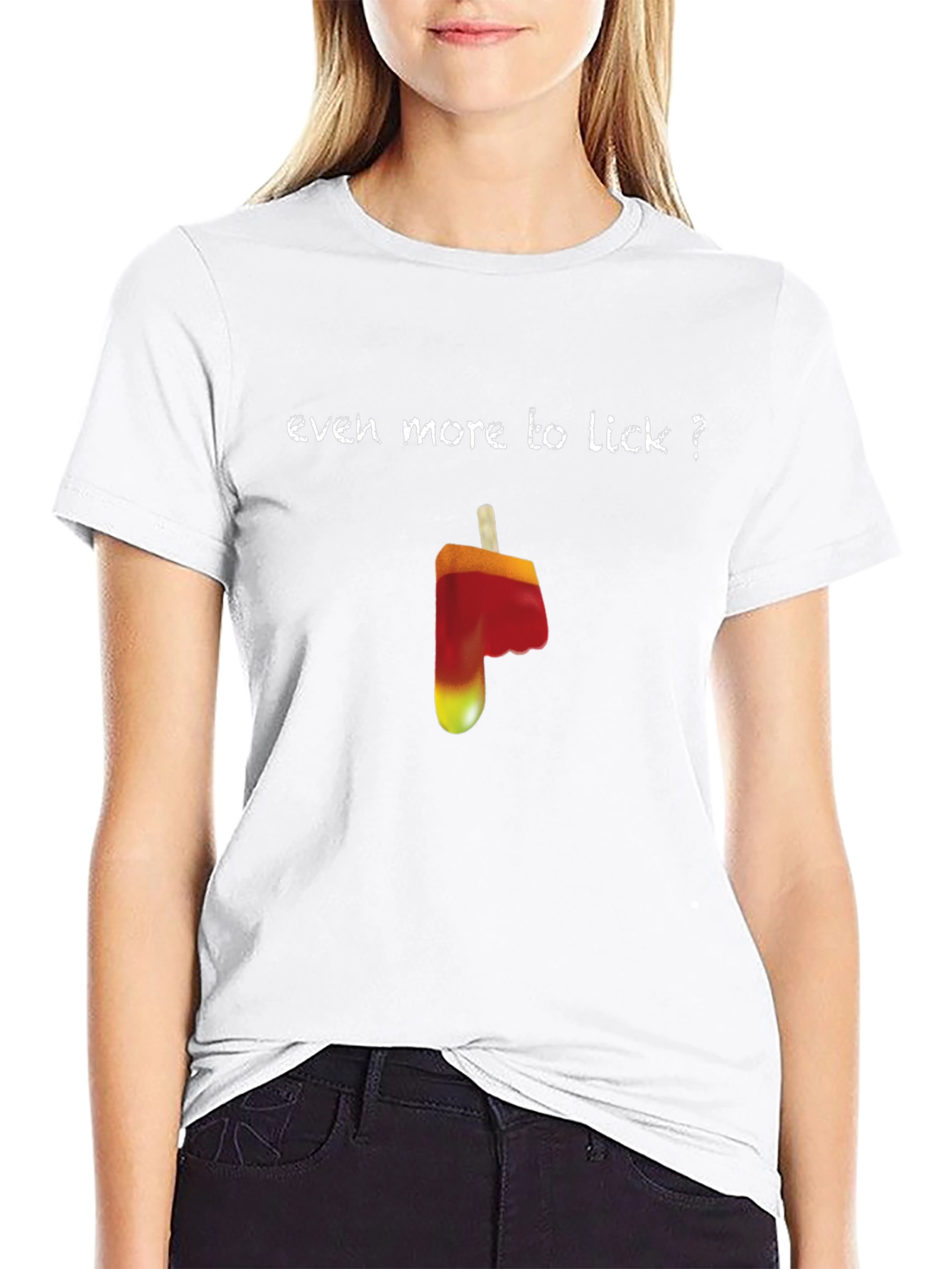 Black Even More to Lick T-Shirt - Novelty Ice Pop Design view 9