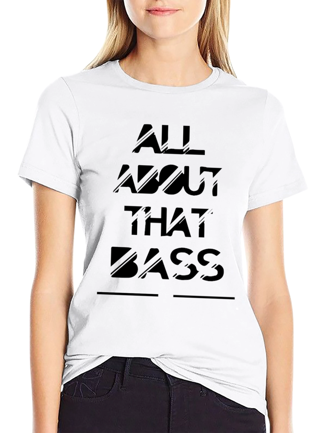 Black All About That Bass Graphic T-Shirt - Black view 9