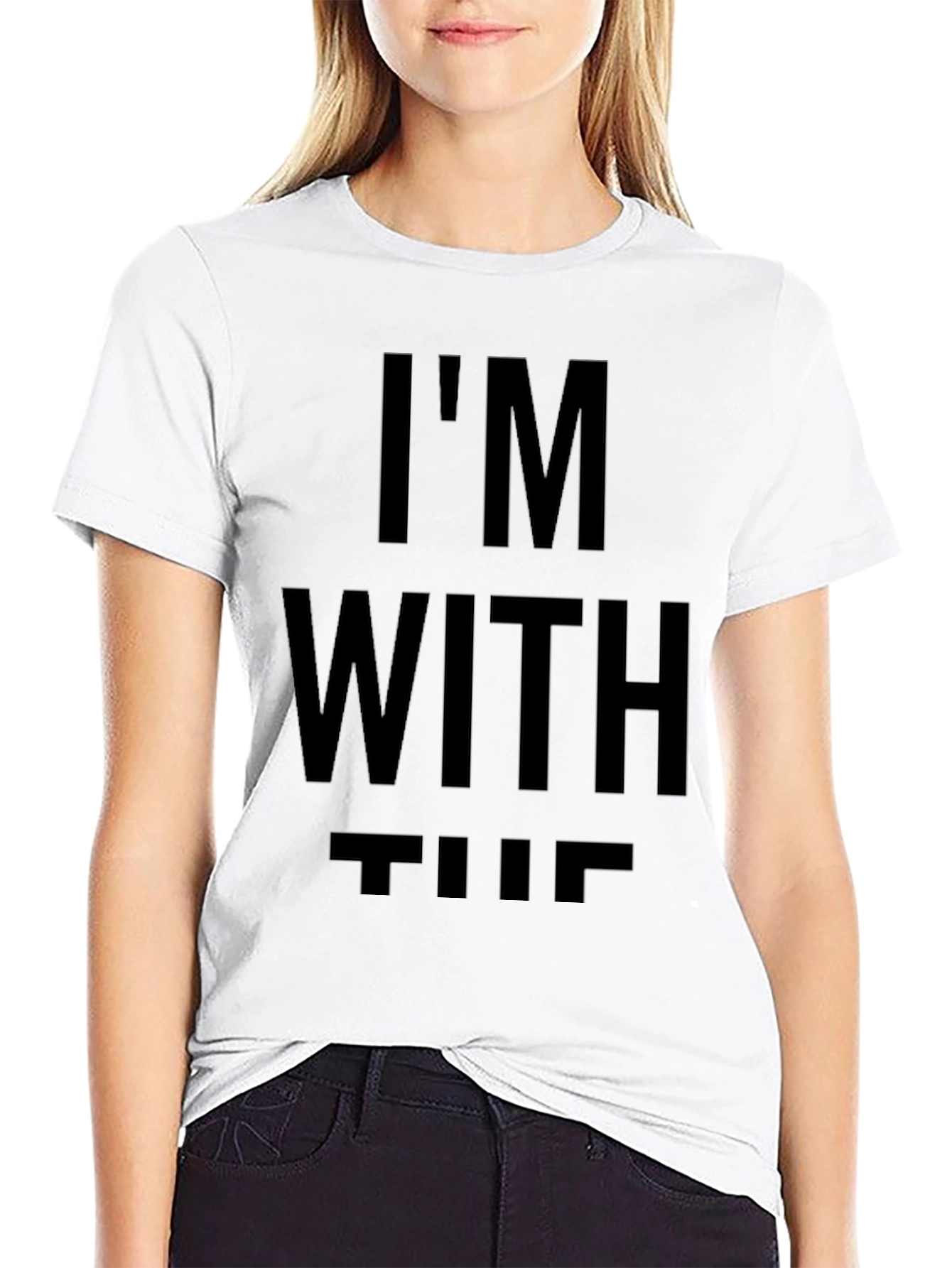 Black I'm With The Band Graphic Tee - Black Cotton Blend view 9