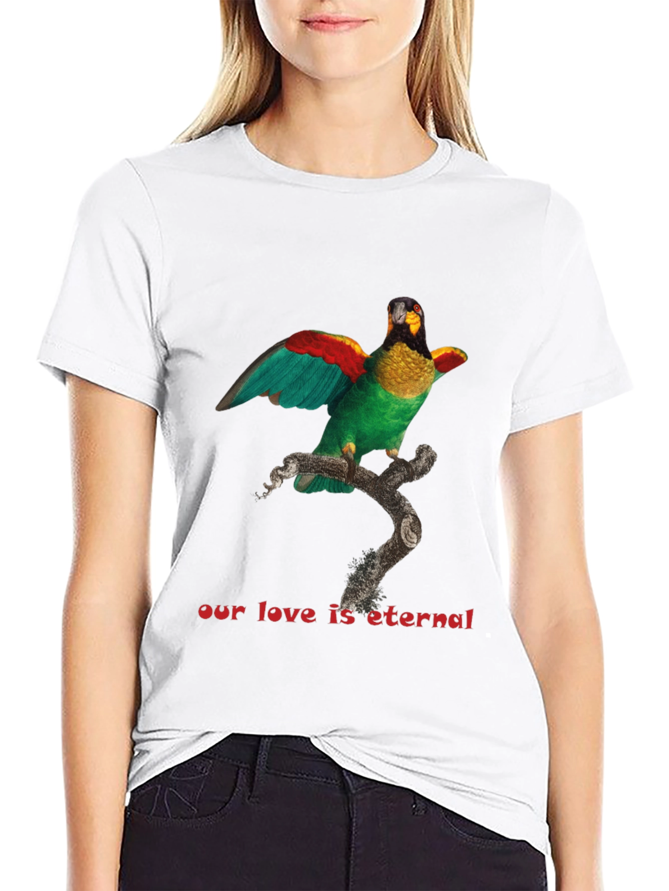 Parrot Graphic T-Shirt: Eternal Love Tee - 9