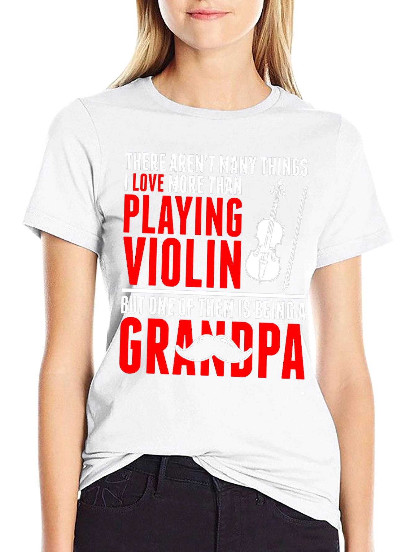 Black Violin Grandpa T-Shirt: Love Playing Grandpa Tee view 9